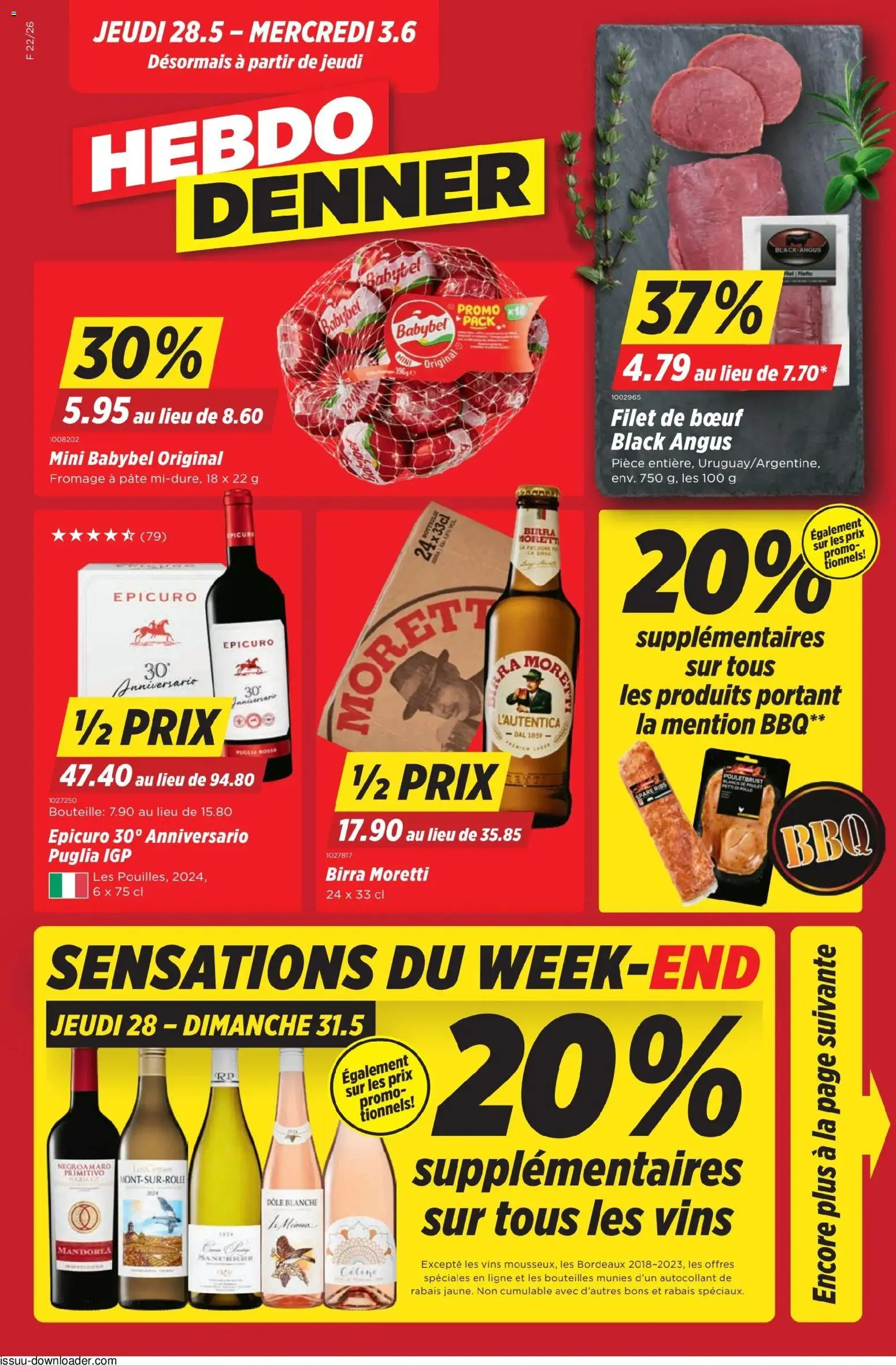 Denner aktionen FR – gültig ab 28.05.2026 | Seite: 1 | Produkte: Pouletbrust, Spare Ribs