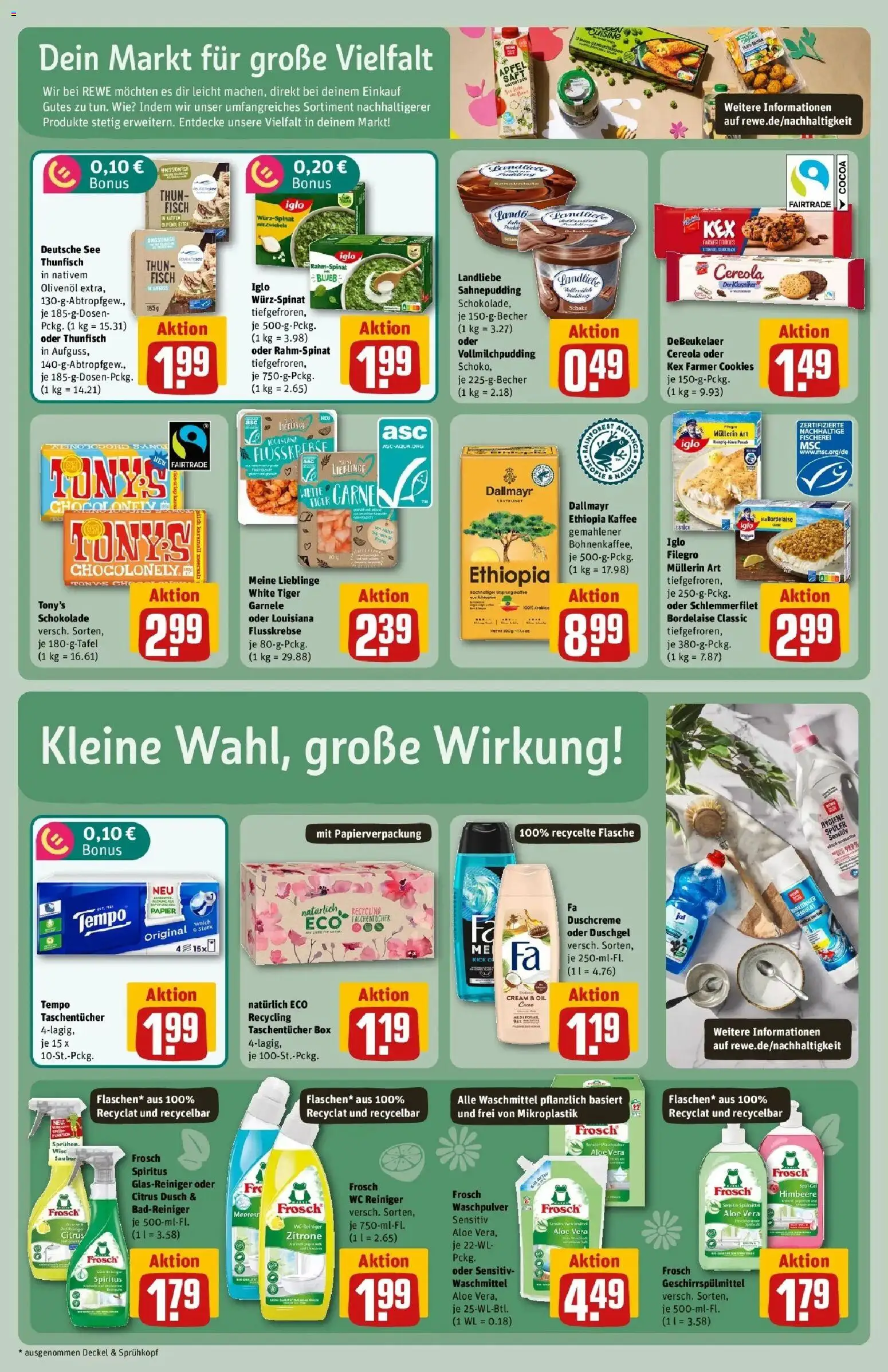 Rewe Prospekt Lübeck – gültig ab 27.07.2026 | Seite: 21 | Produkte: Schokolade, Iglo, Duschgel, Zitrone
