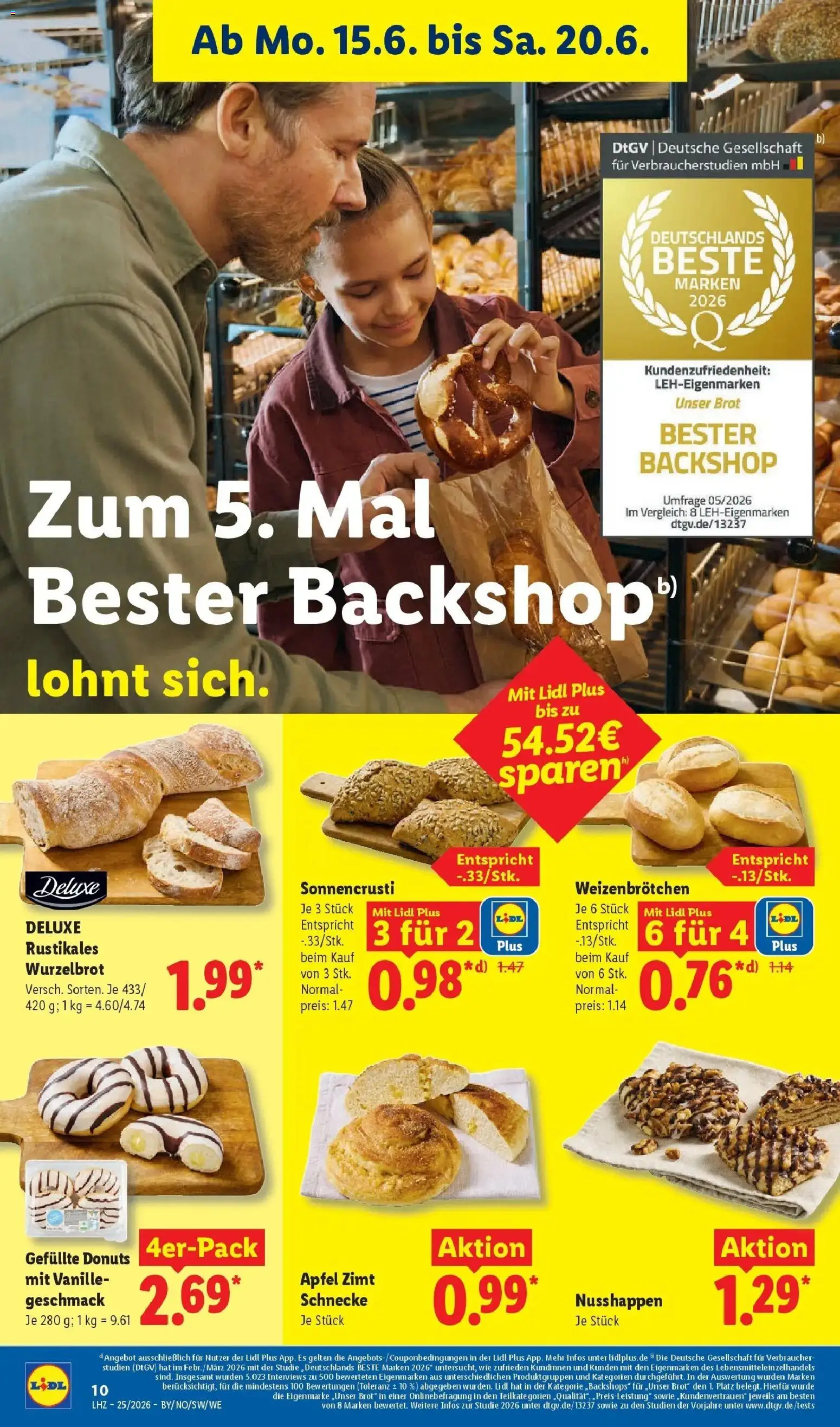 Lidl Prospekt Einbeck – gültig ab 15.06.2026 | Seite: 20 | Produkte: Äpfel, Donuts, Brot
