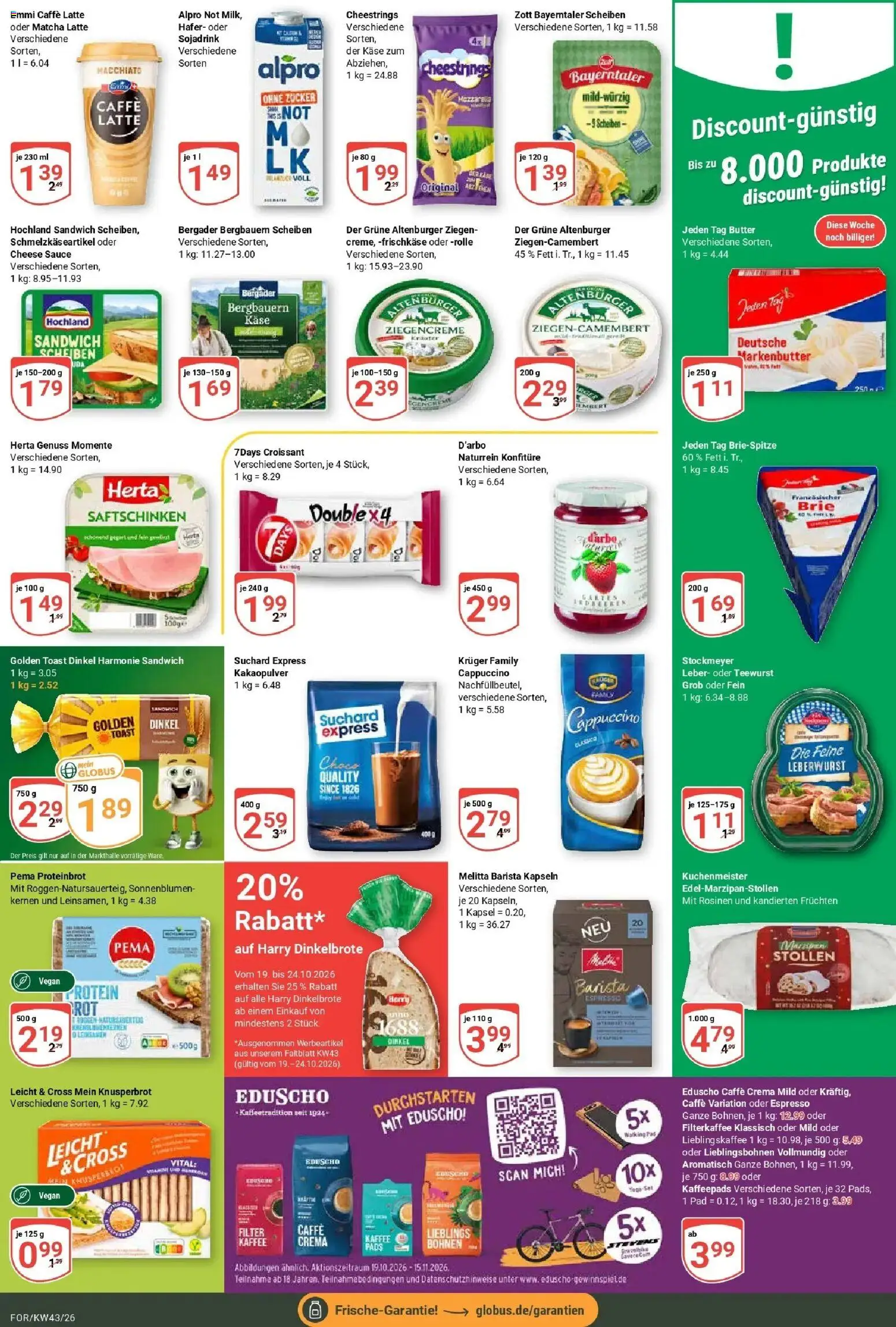 Globus Prospekt Forchheim (ab 19.10.2026) » Angebote online | Seite: 11 | Produkte: Käse, Kaffee, Walking, Zucker