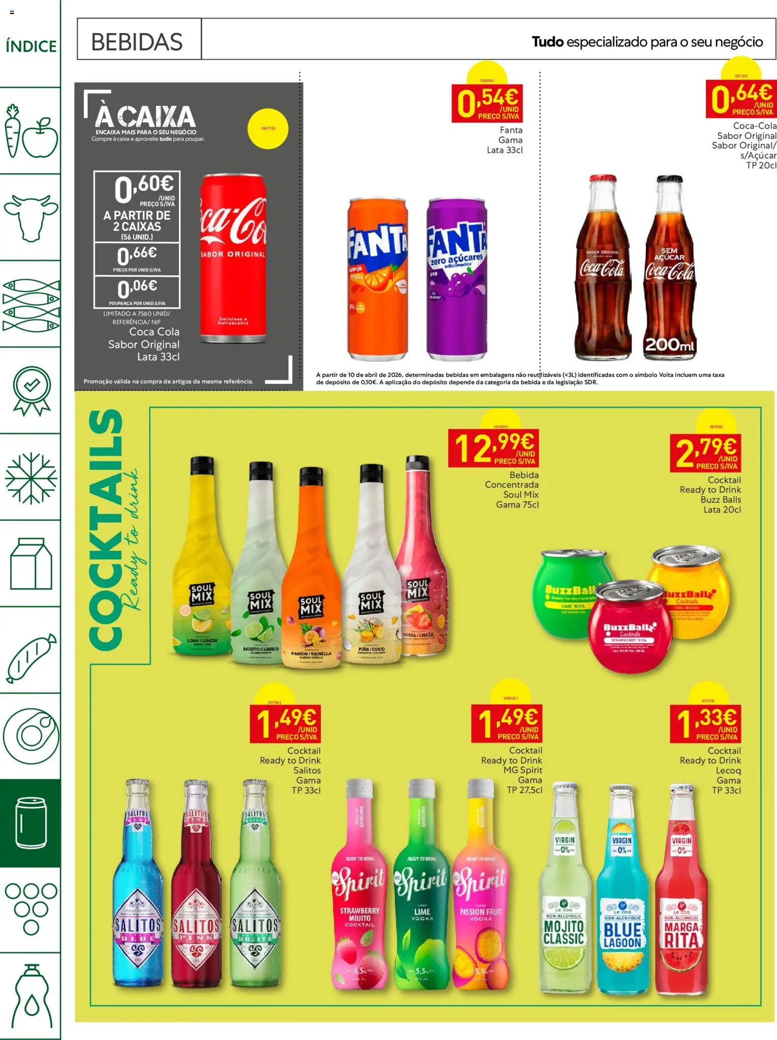 Recheio Horeca │ válido de 04/08/2026 | Página: 24 | Produtos: Fanta, Cocktails, Vodka, Bebida