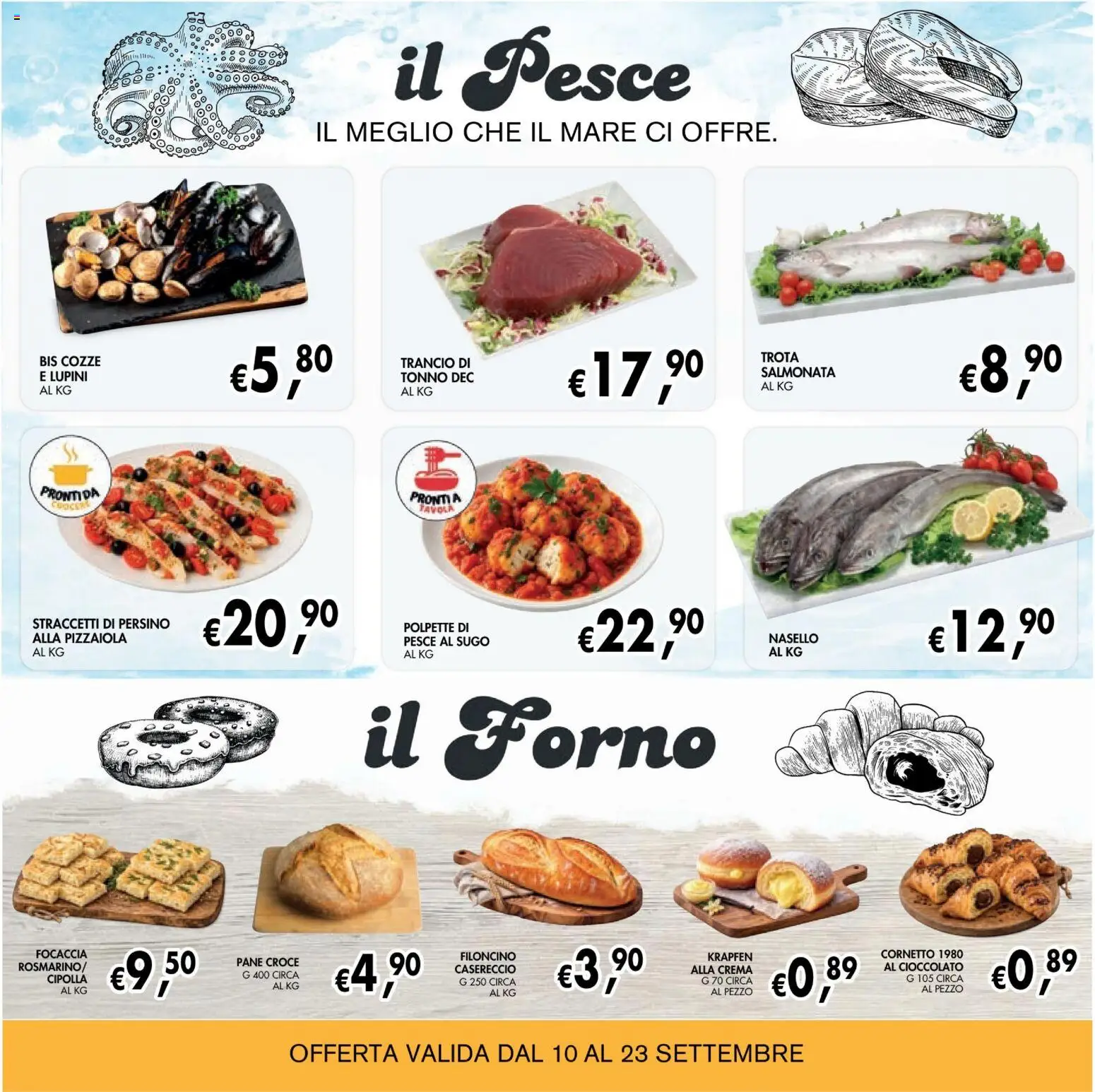 Volantino Coal del 10/09/2026 | Pagina: 12 | Prodotti: Cipolla, Crema al cioccolato, Sugo, Nasello