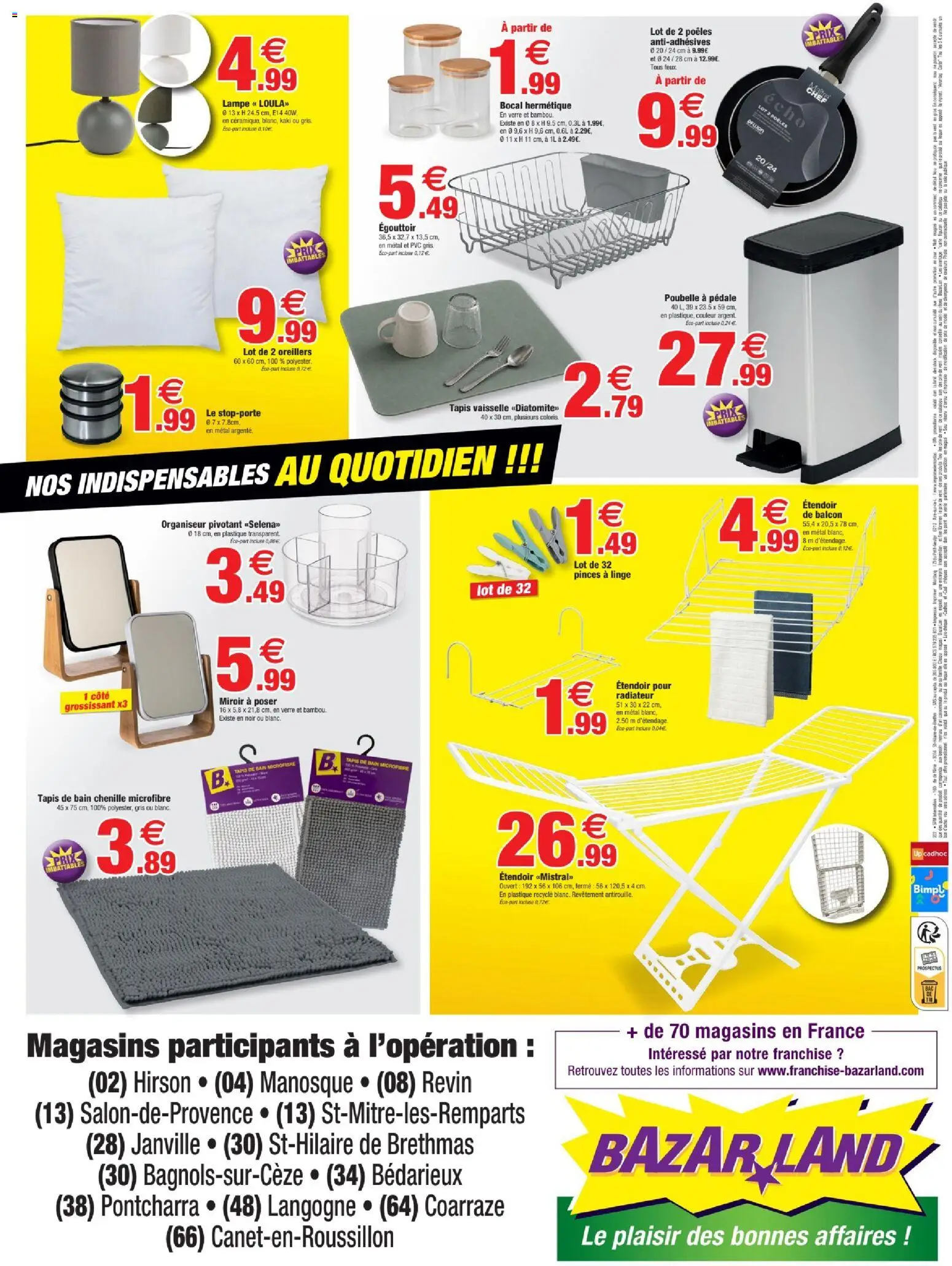{H1} | Page: 2 | Produits: Pinces, Étendoir, Miroir, Lampe