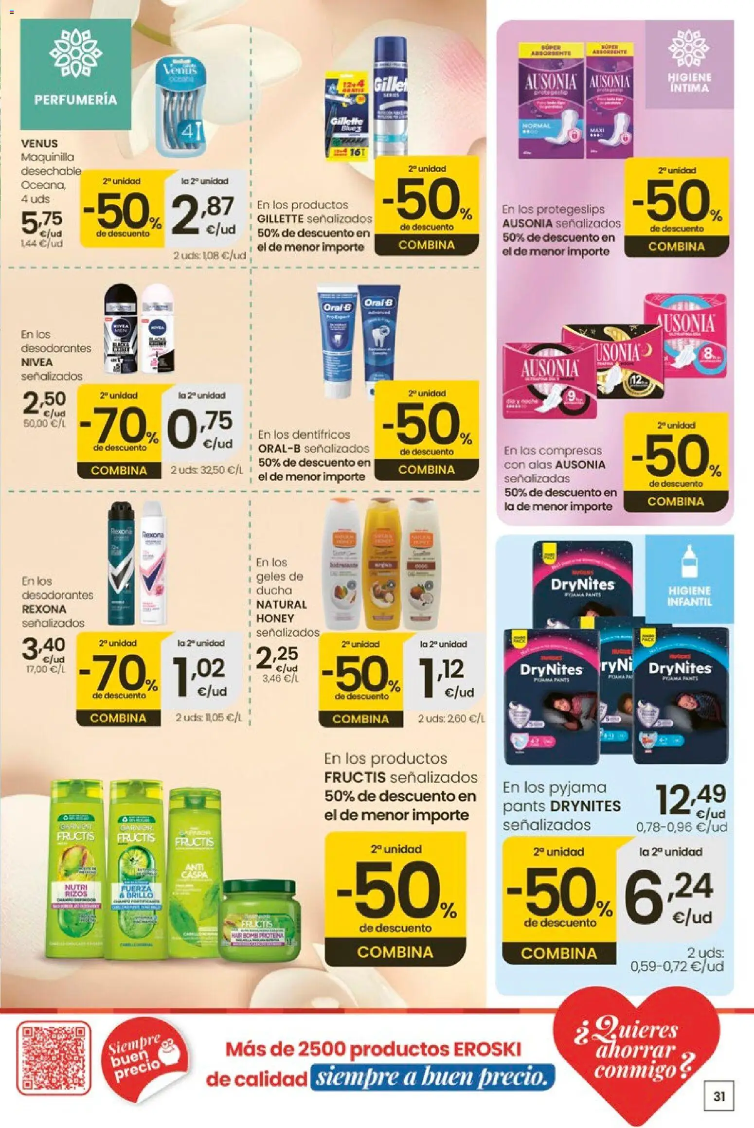 Eroski Quieres ahorrar conmigo │ válido desde el 14.05.2026 | Página: 31 | Productos: Γλυφιτζούρι, Ducha