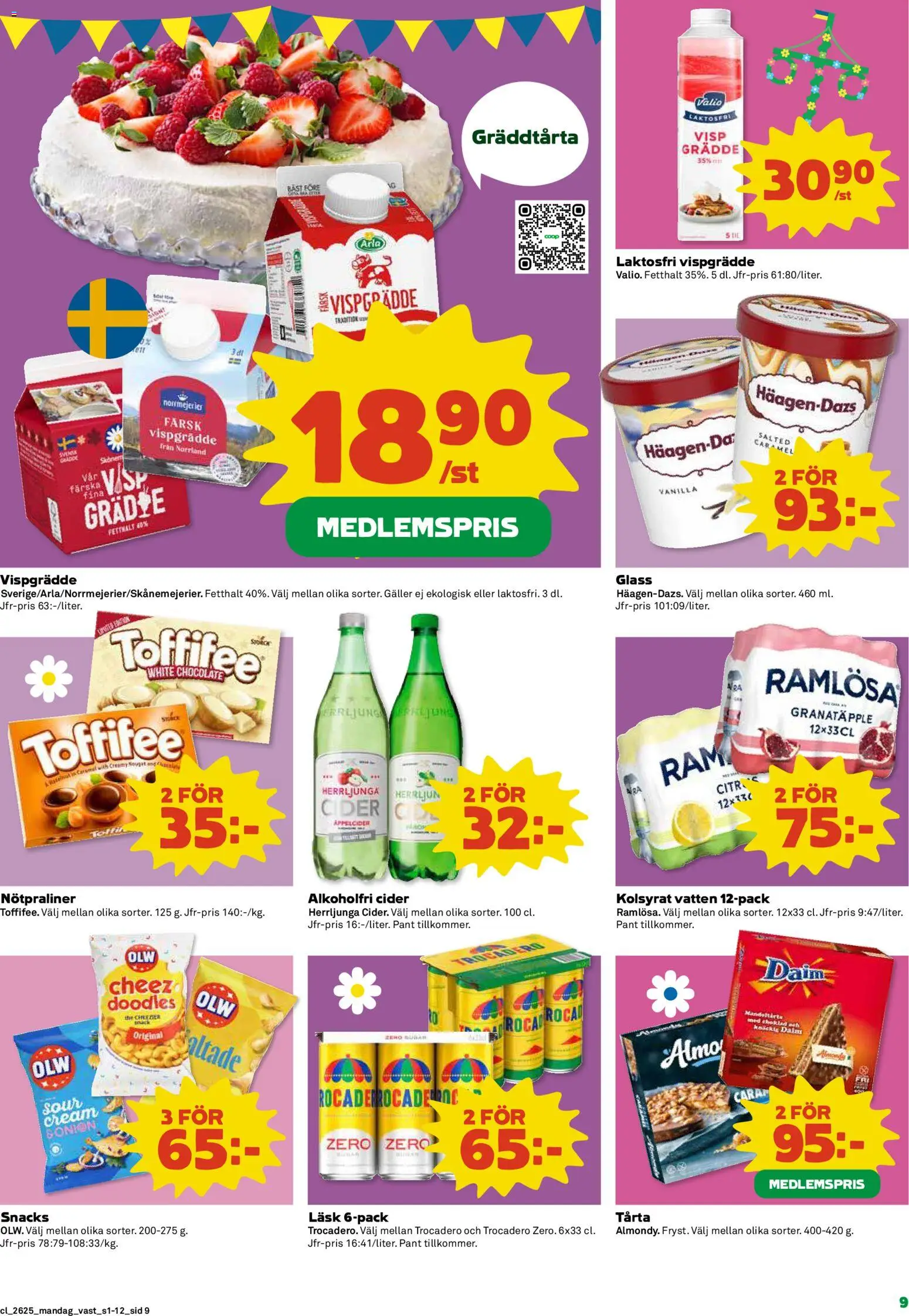 Coop reklamblad aktuell från 15.06.2026 | Sida: 9 | Produkter: Visp, Galler, Cider, Glass