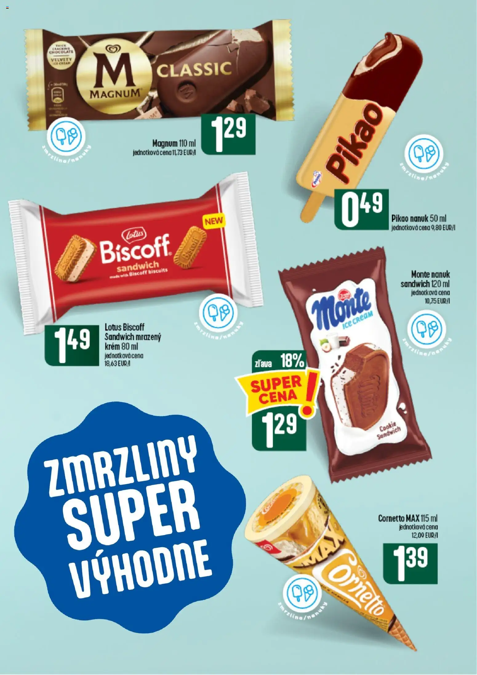 Nové COOP Jednota akcie – leták je platný od 26.08.2026 | Strana: 35 | Produkty: Lotus, Nanuk, Zmrzlina, Krém