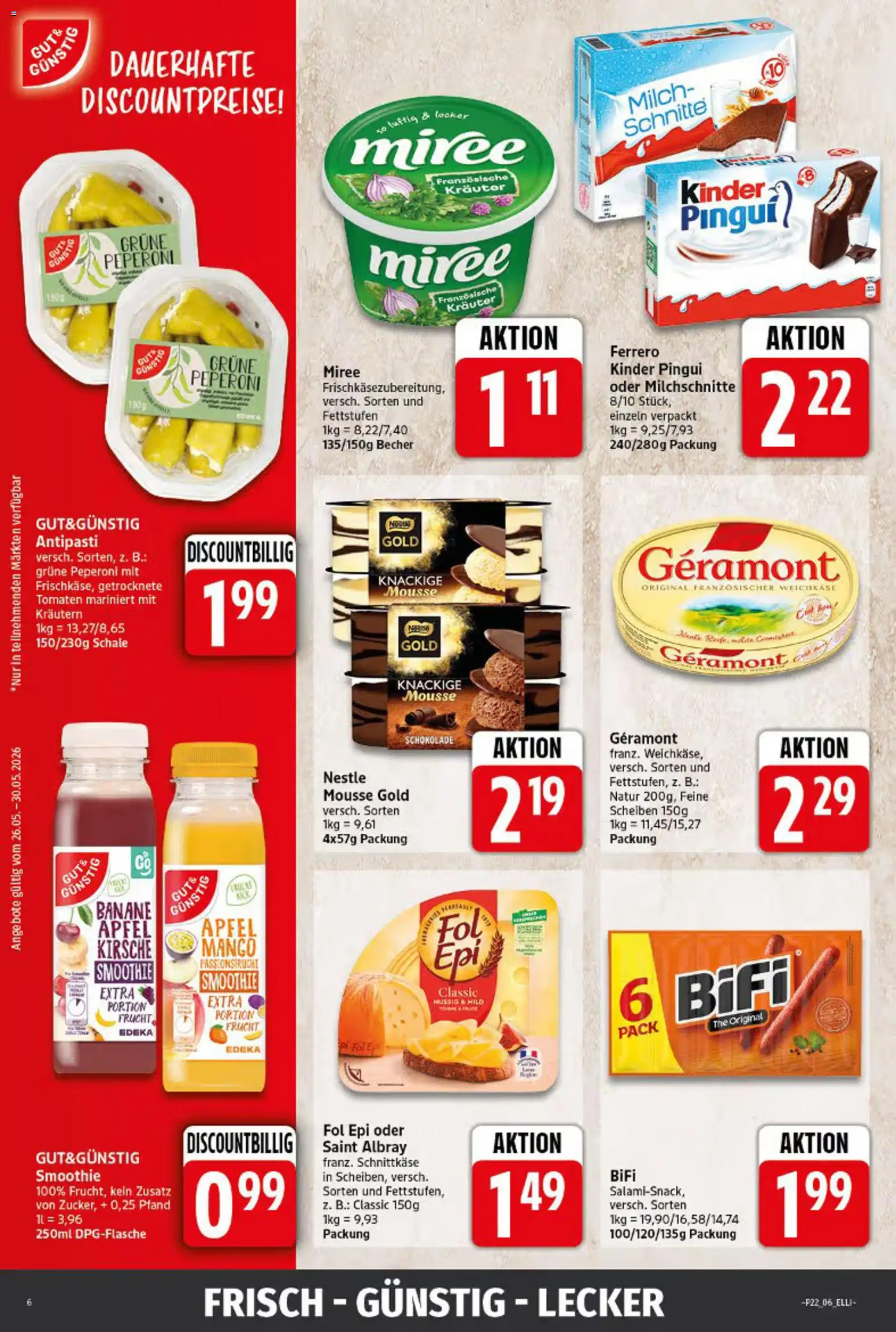 Elli Markt Prospekt – gültig ab 26.05.2026 | Seite: 6 | Produkte: Milch, Schokolade, Bifi, Mango