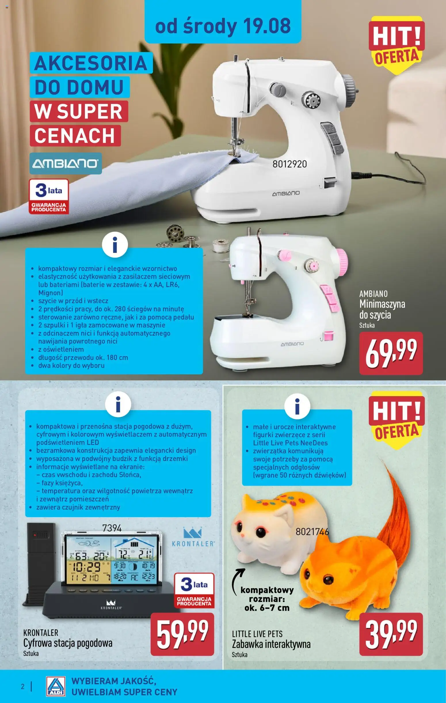 Aldi Polsko leták - Ostatnie sztuki w wybranych sklepach od 18.08.2026 | Strana: 2 | Produkty: Baterie, LED