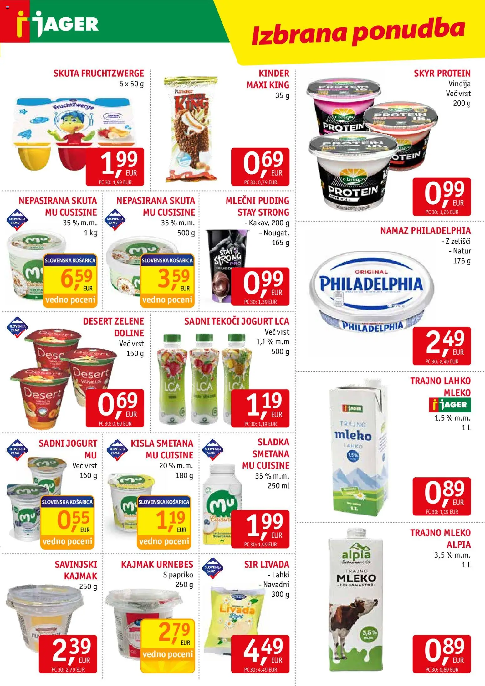 Novi Jager katalog ponudbe – veljaven od 22.07.2026 | Stran: 5 | Izdelki: Puding, Namaz, Jogurt, Kisla smetana