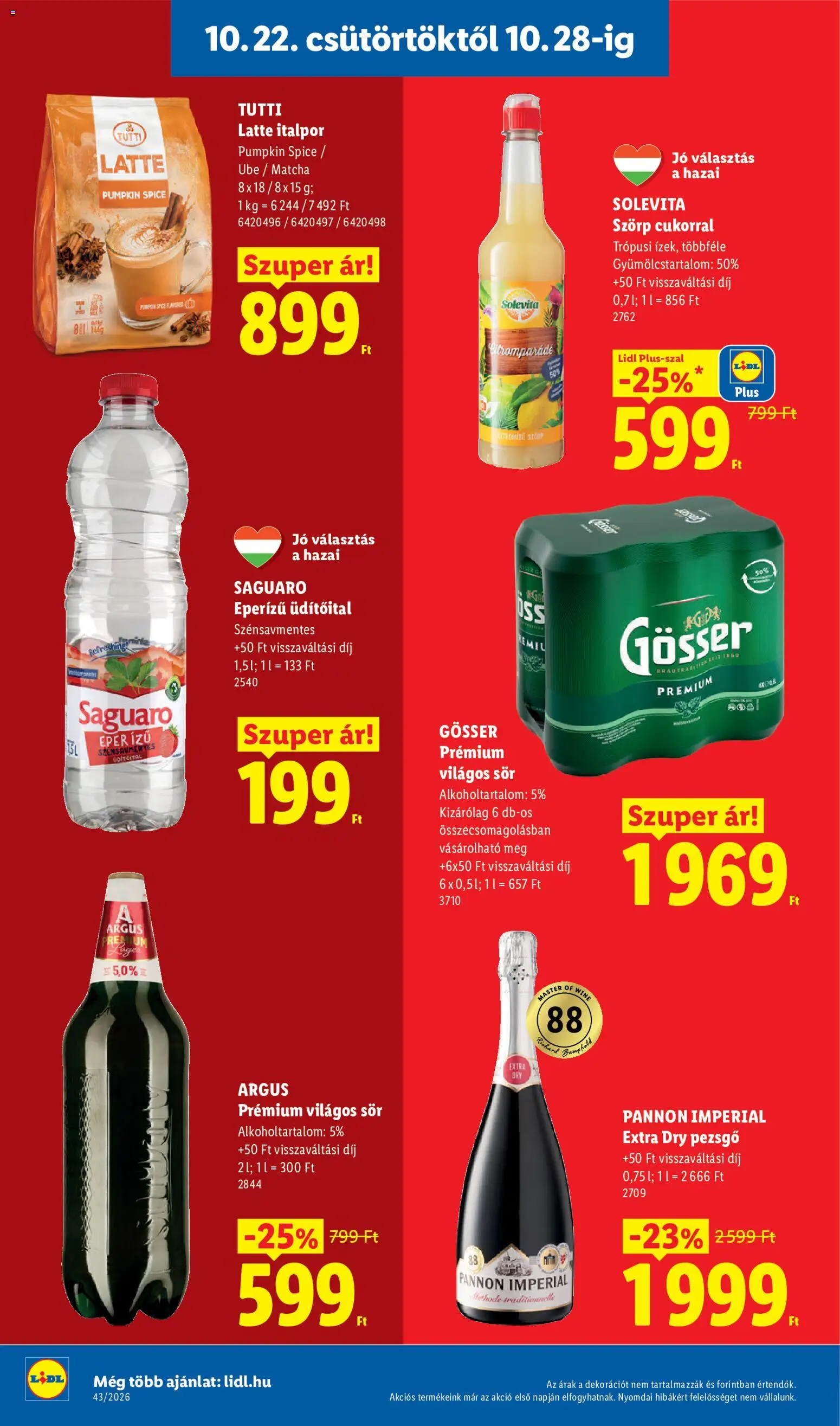 Lidl akciós ujság - amely érvényes a következő dátumtól: 2026.10.22. | Oldal: 18
