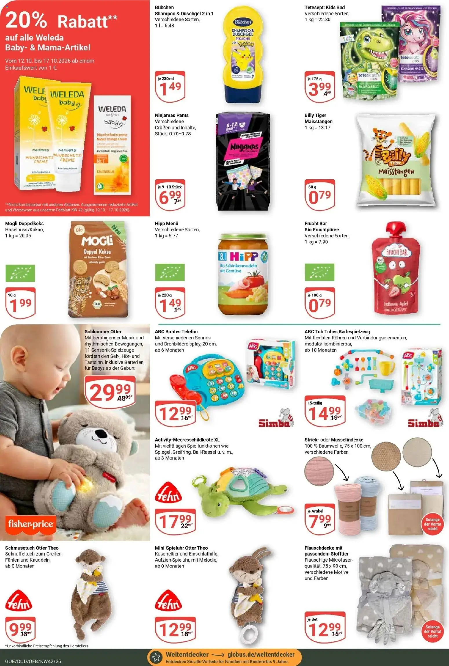 Globus Prospekt Saarbrücken-Dudweiler (ab 12.10.2026) » Angebote online | Seite: 23 | Produkte: Bad, Shampoo, Duschgel, Telefon