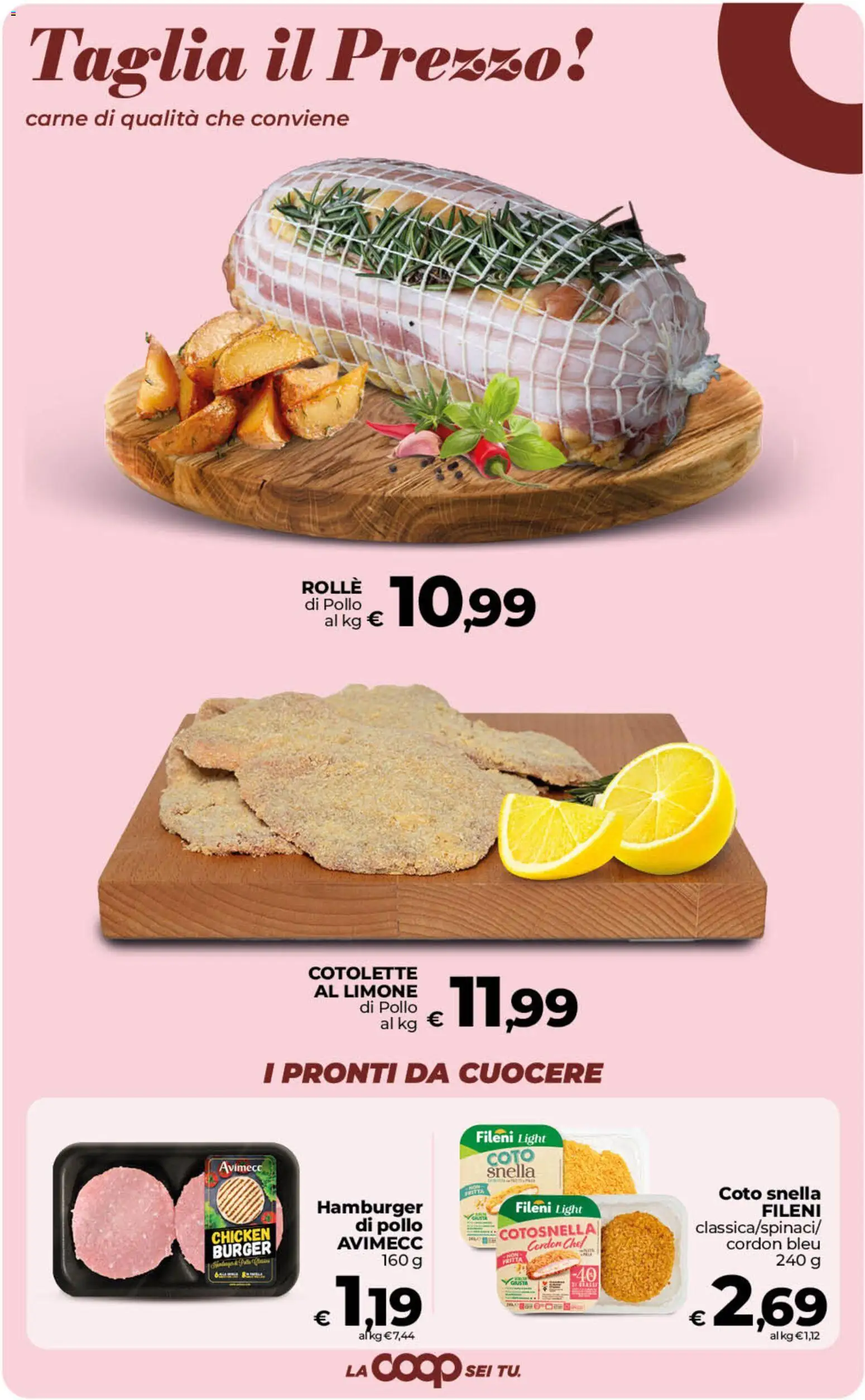 Volantino COOP del 23/10/2026 | Pagina: 8 | Prodotti: Pollo, Limone, Carne, Hamburger