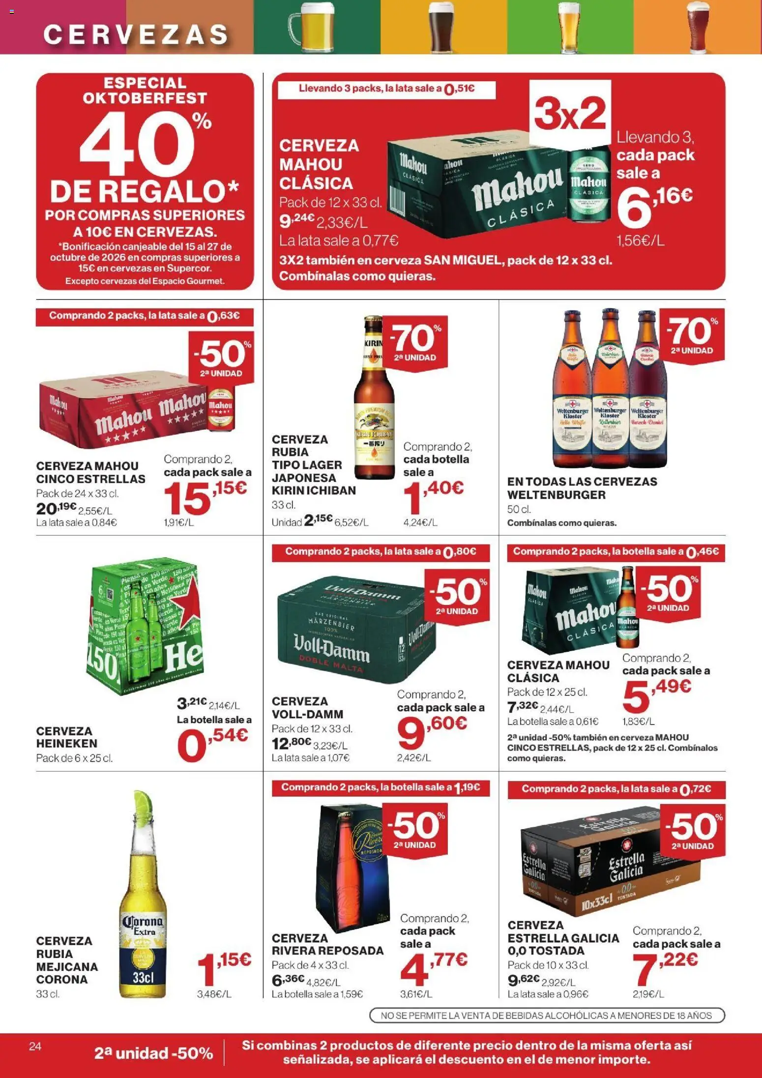 Supercor Canarias │ válido desde el 24/09/2026 | Página: 24 | Productos: Cerveza, Bebidas, Heineken