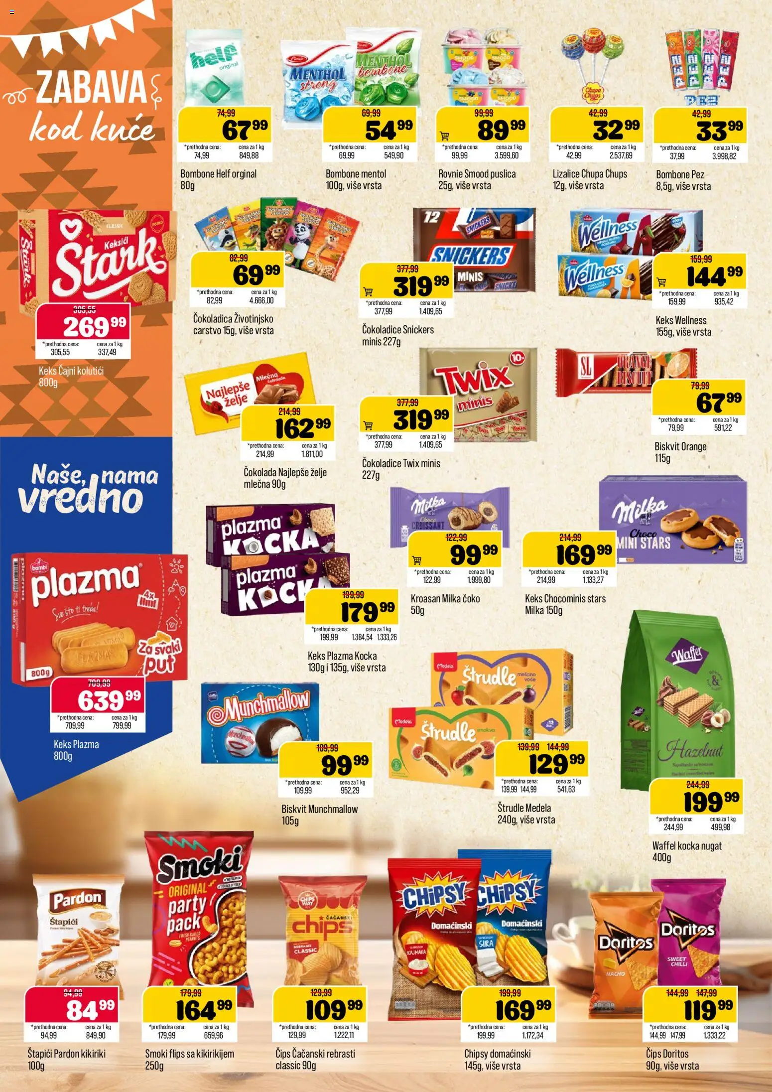 Podunavlje katalog - važi od 26.08.2026 | Strana: 8 | Proizvode: Voće, Keks, Twix, Kikiriki