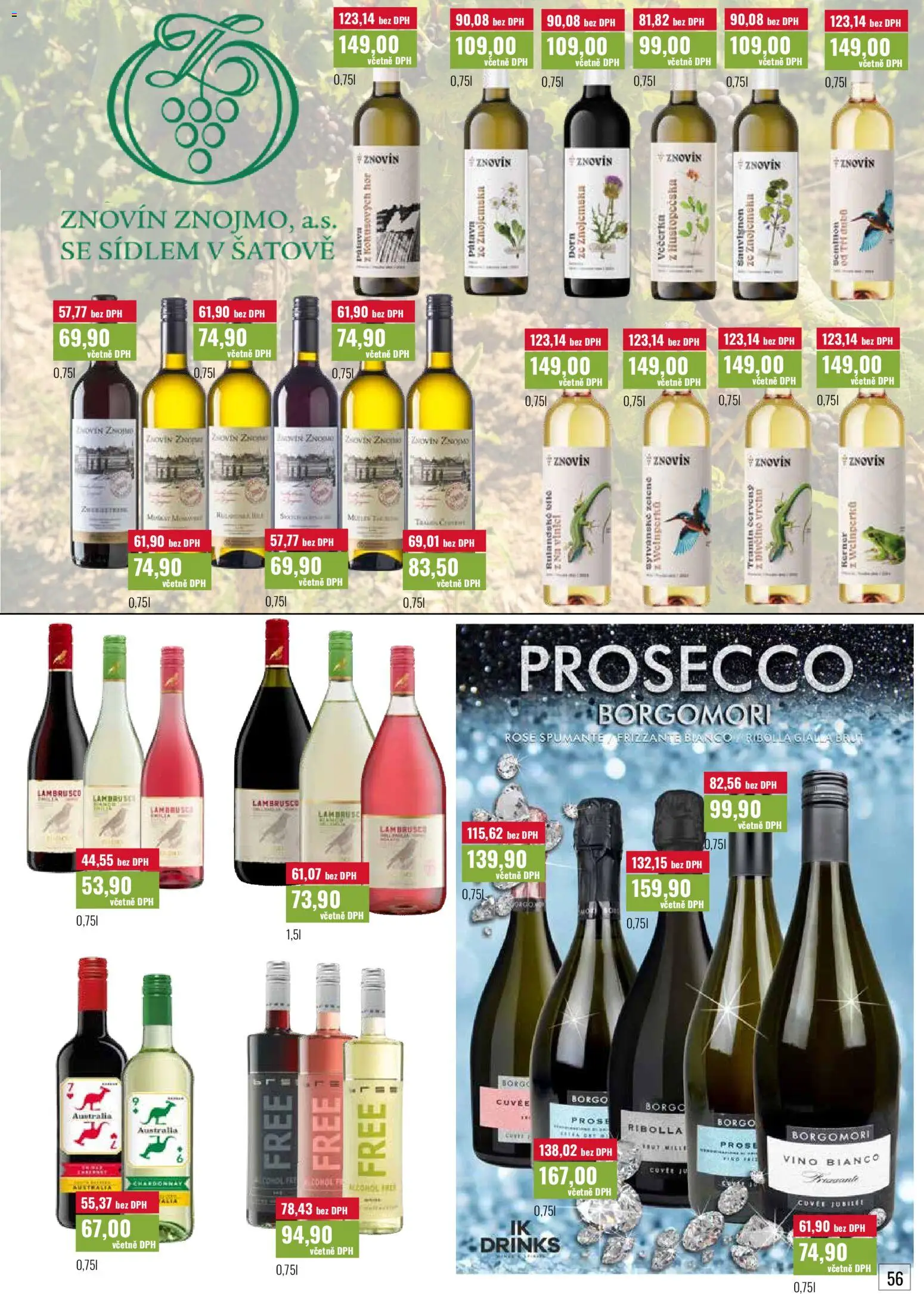 Ratio leták od 01.05.2026 | Strana: 57 | Produkty: Prosecco, Víno, Frizzante, Tramín červený