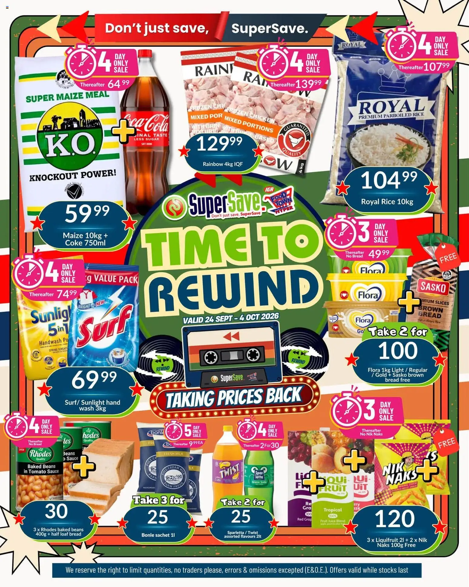 New Super Save catalogue – valid from 24/09/2026 | Page: 2 | Products: Maize meal, Milk, Bread, Sauce