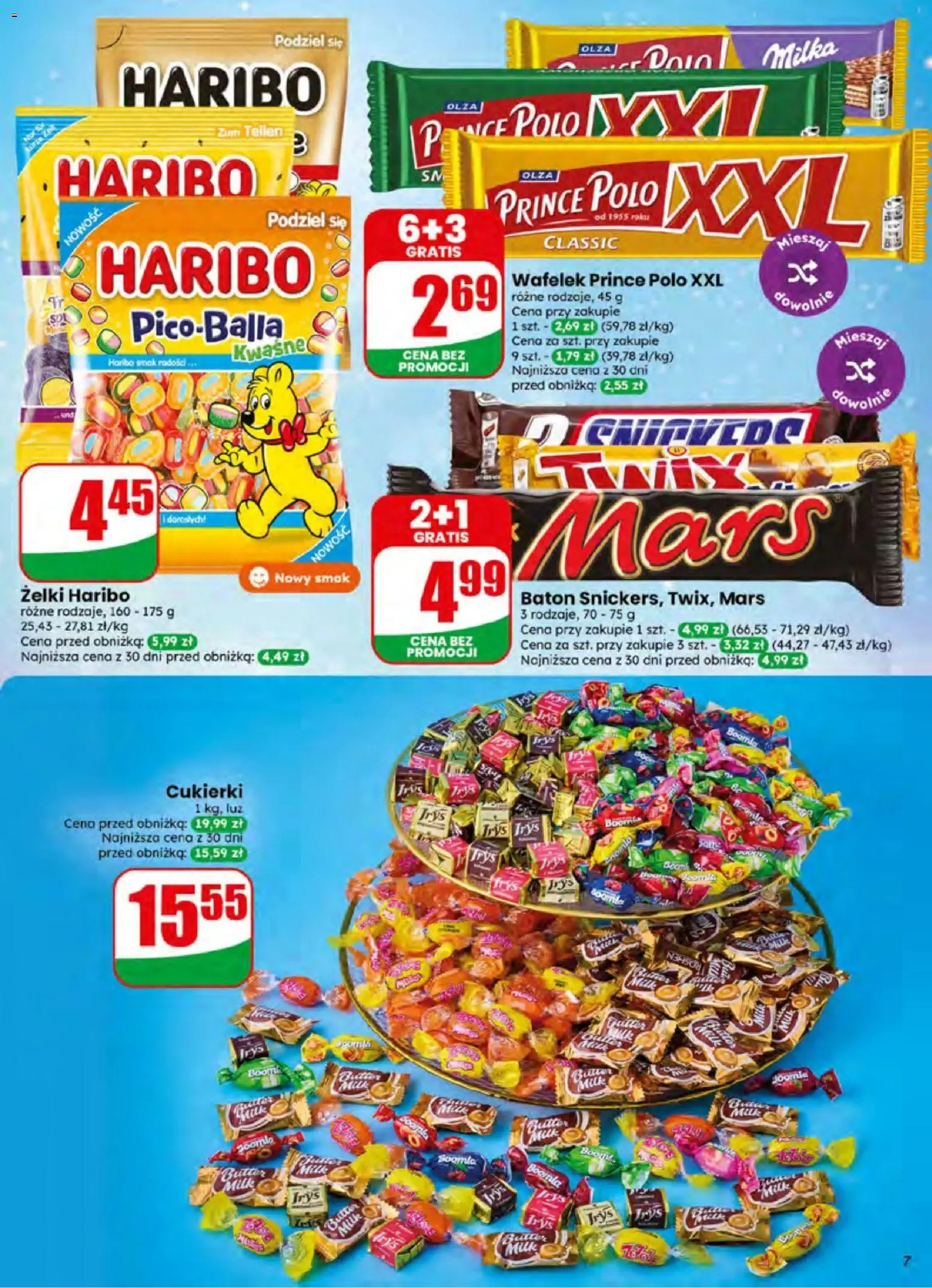 Dino gazetka od 24.06.2026 | Strona: 7 | Produkty: Żelki haribo, Prince polo xxl, Żelki, Cukierki