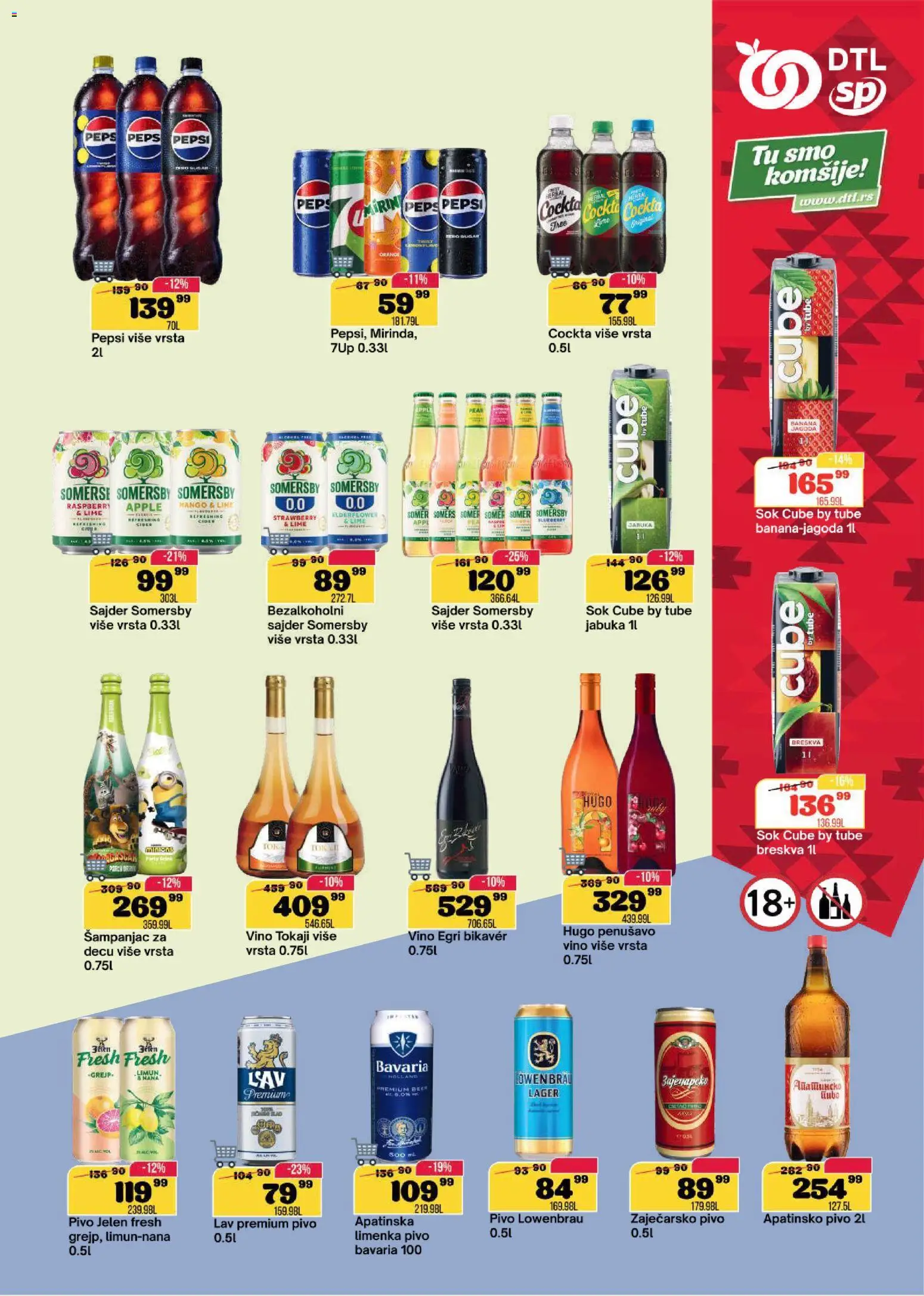 Senta Promet katalog - važi od 06.05.2026 | Strana: 13 | Proizvode: Jagoda, Grejp, Breskva, Pepsi