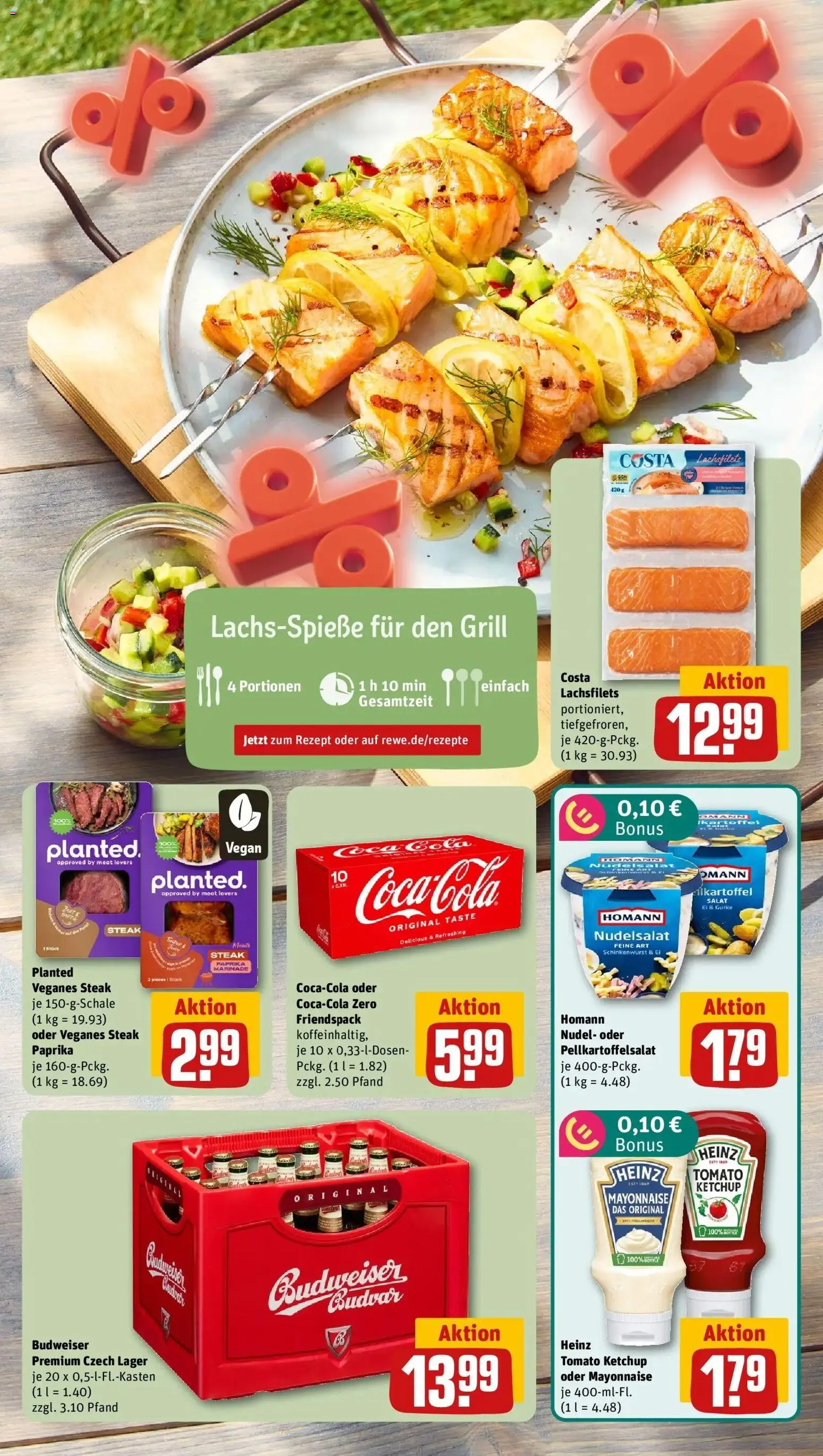 REWE Prospekt ab 03.08.2026 zum Blättern » Angebote | Seite: 5 | Produkte: Grill, Steak, Ketchup, Salat