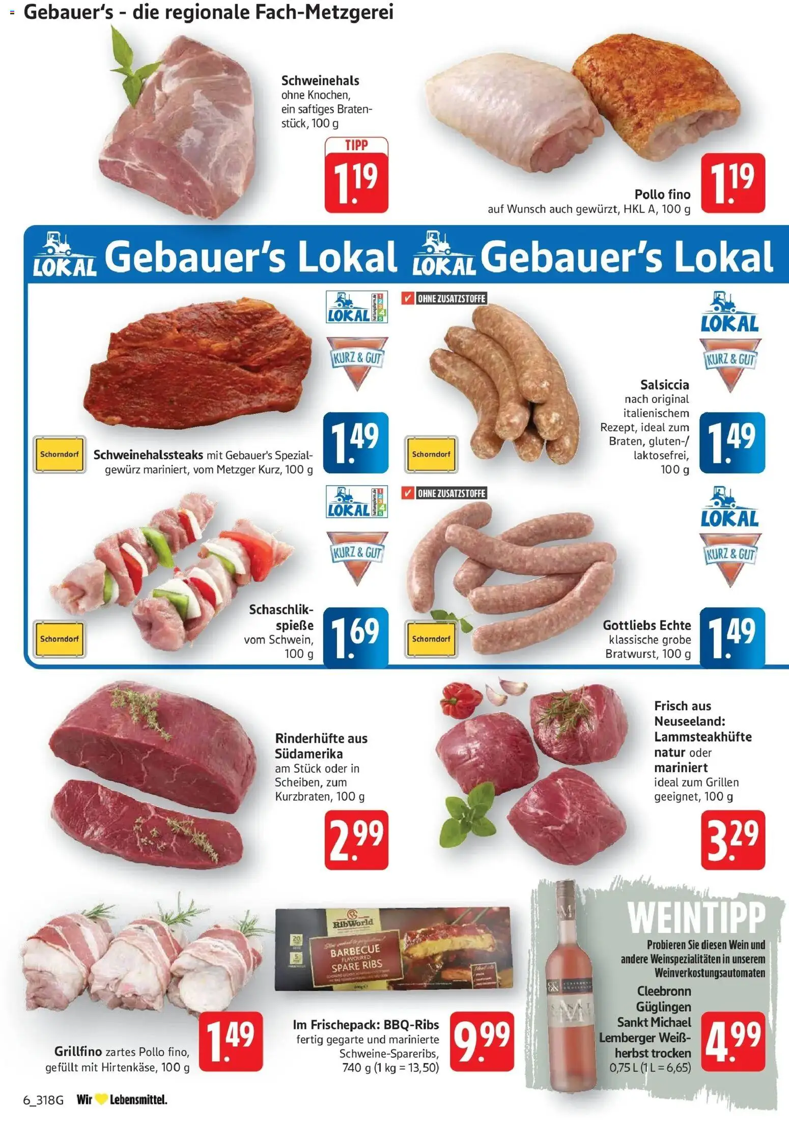 E center Prospekt Göppingen – gültig ab 17.05.2026 | Seite: 12 | Produkte: Spare ribs, Spieße, Wein