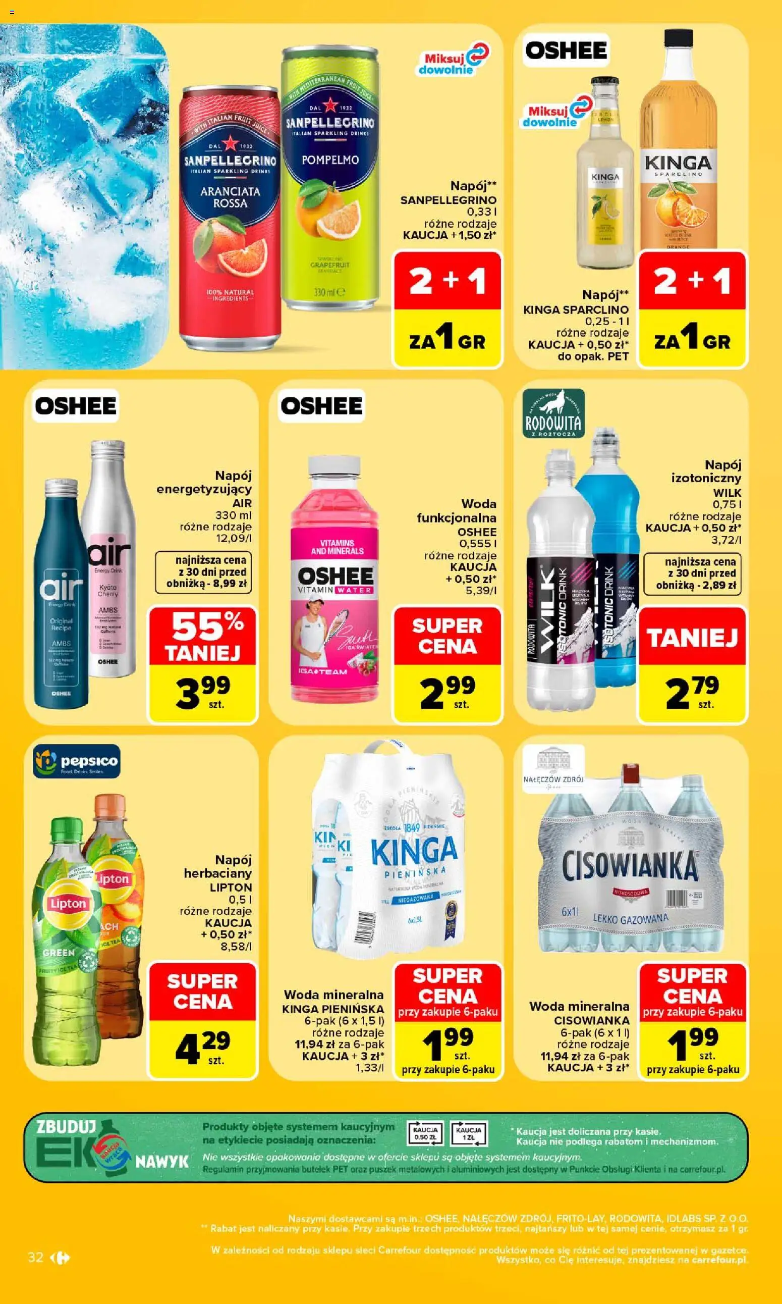 Carrefour gazetka od 24.08.2026 | Strona: 34 | Produkty: Cisowianka, Ice Tea, Oshee, Woda
