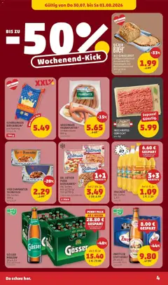 Penny Markt Die ganze Woche sparen ab 30.07.2026 gültig | Seite: 4 | Produkte: Pizza, Fisch