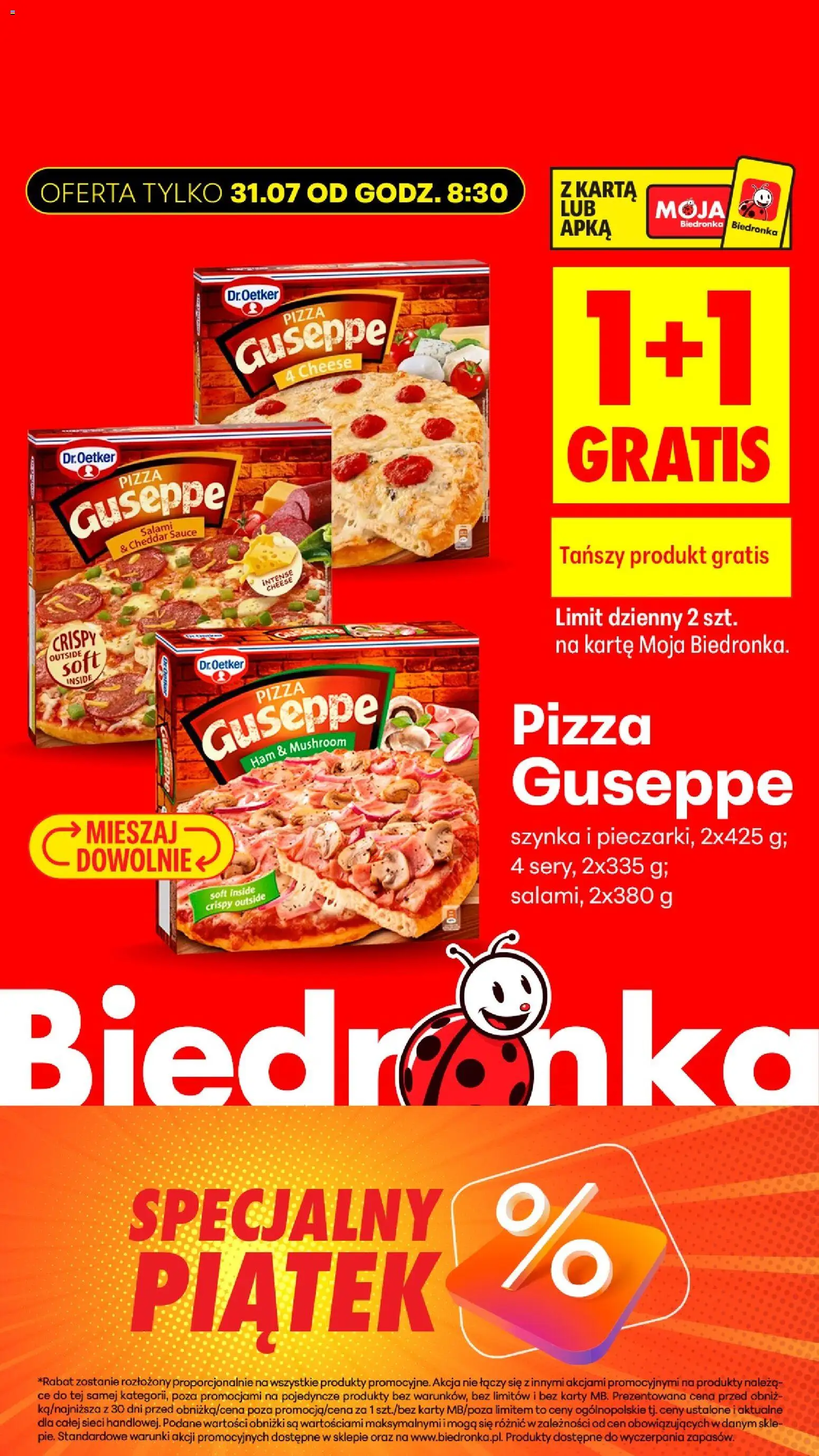 Biedronka Polsko leták - Okazje piątek od 31.07.2026 | Strana: 9 | Produkty: Pizza, Karty, Cheddar