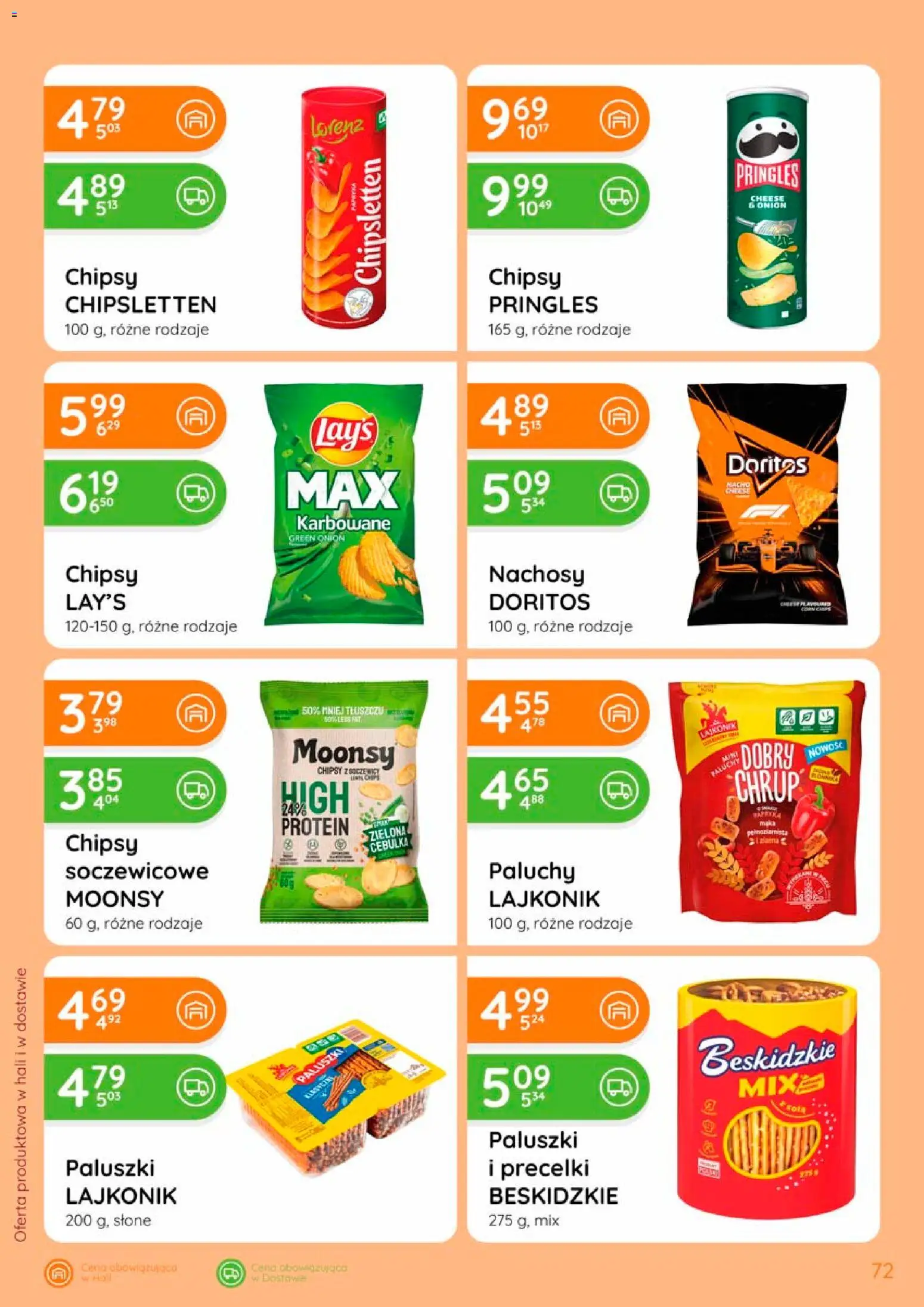 Eurocash gazetka od 17.09.2026 | Strona: 72 | Produkty: Chipsy, Doritos, Paluszki, Pringles