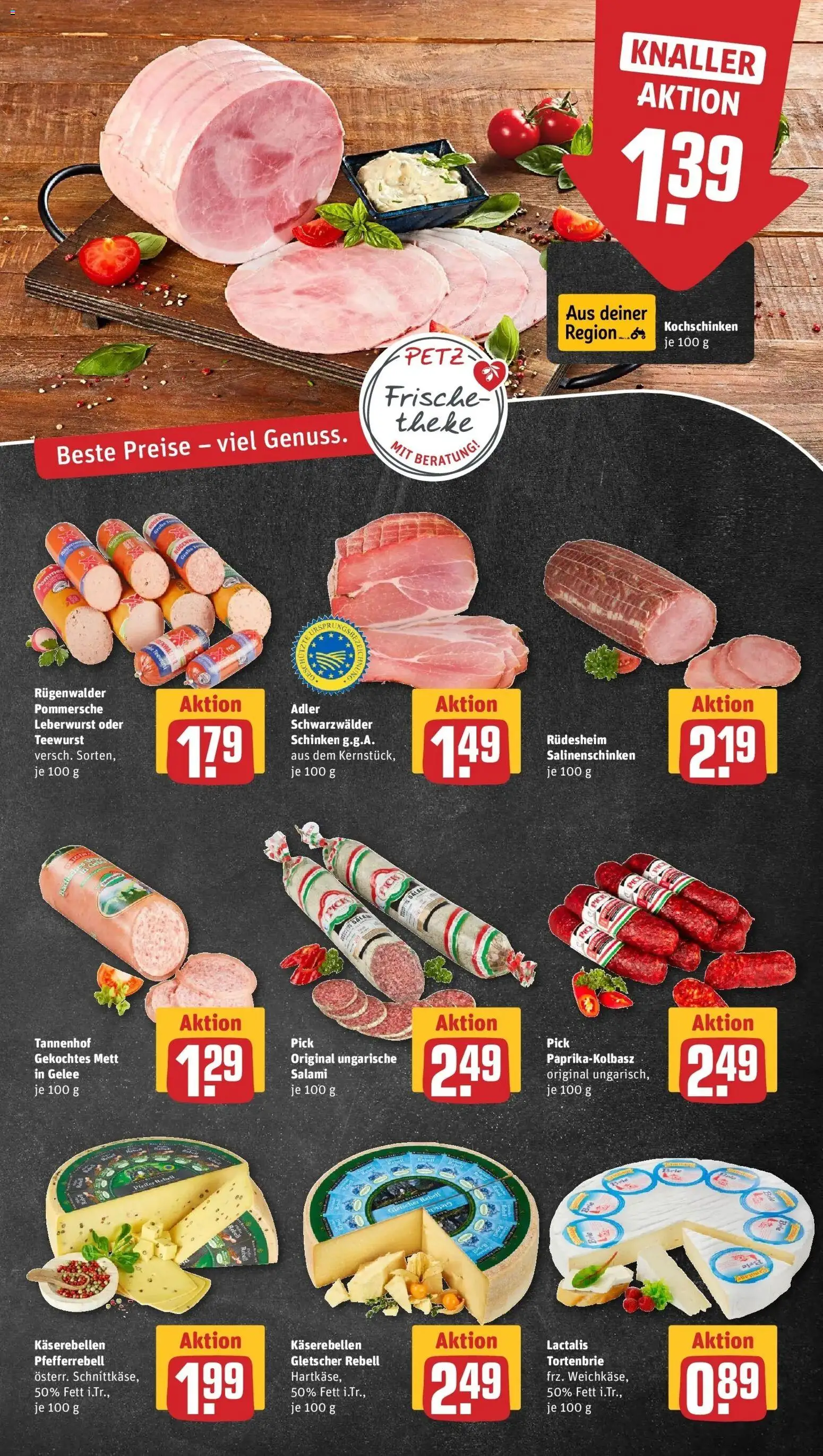 REWE Prospekt ab 19.10.2026 zum Blättern » Angebote | Seite: 13 | Produkte: Pfeffer, Salami, Schinken