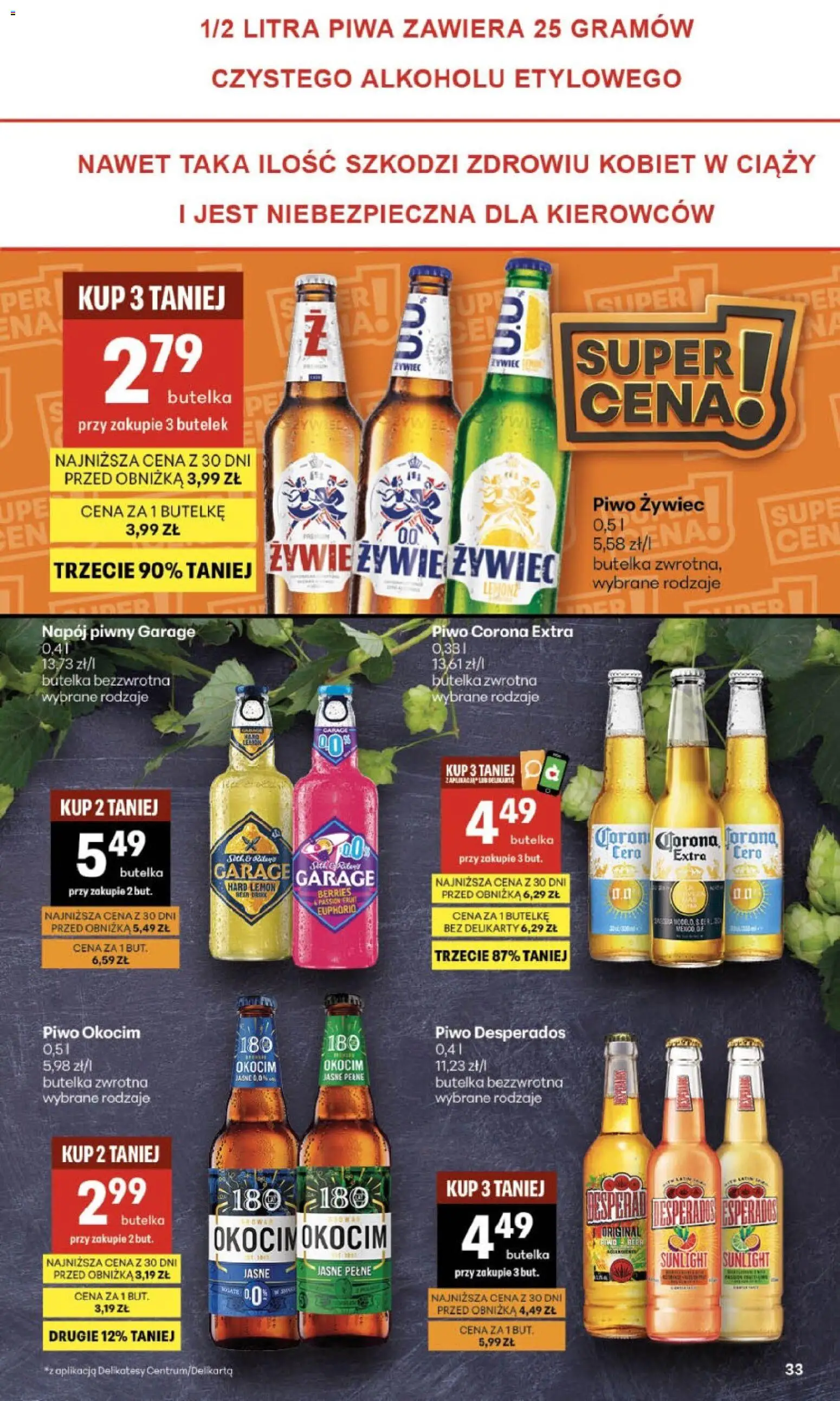 Delikatesy Centrum gazetka - Sklepy Własne od 02.07.2026 | Strona: 33 | Produkty: Delikatesy, Piwo Desperados, Piwo