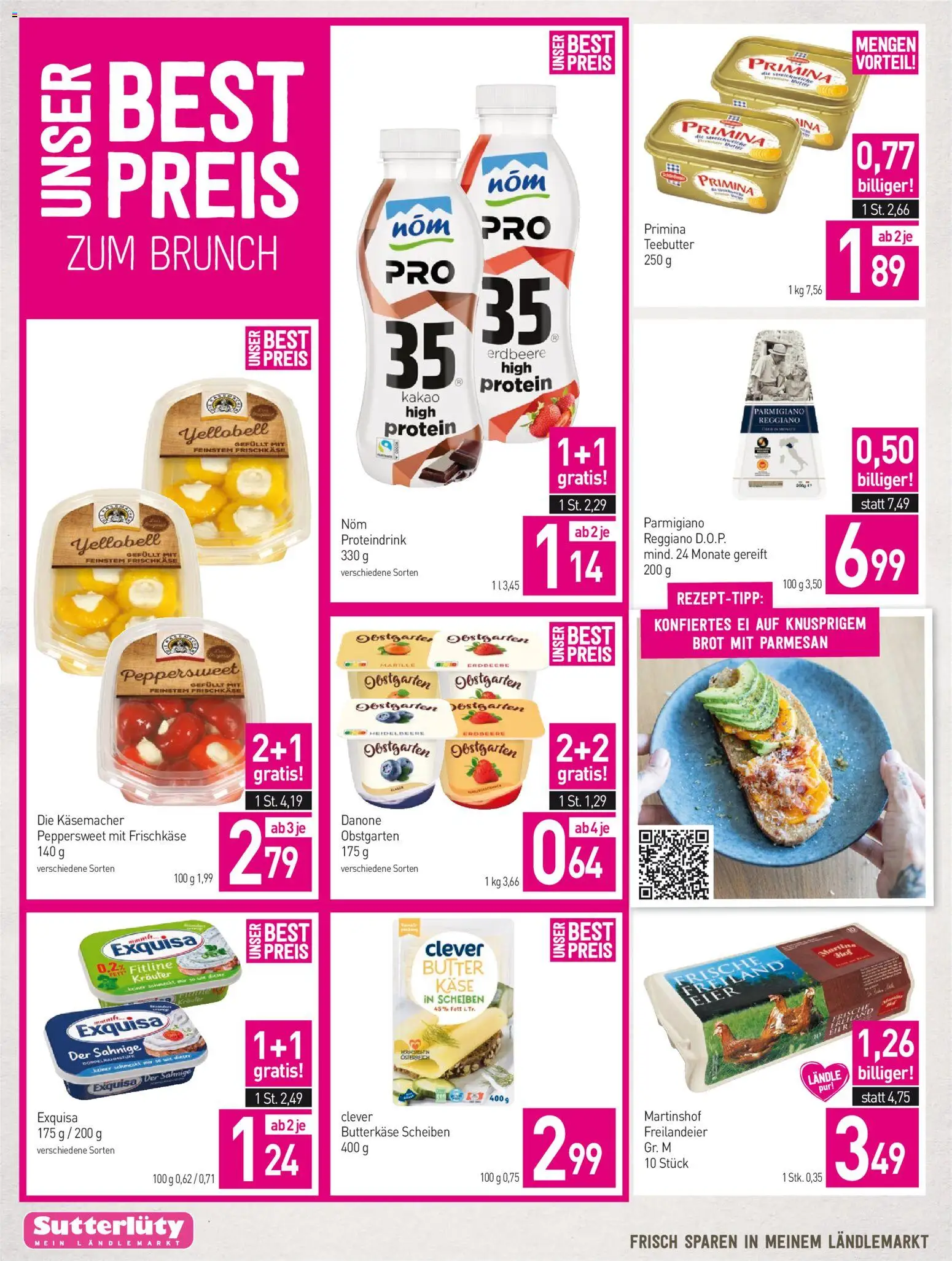 Sutterlüty Flugblatt gültig ab 13.08.2026 | Seite: 4 | Produkte: Butter, Käse, Brot