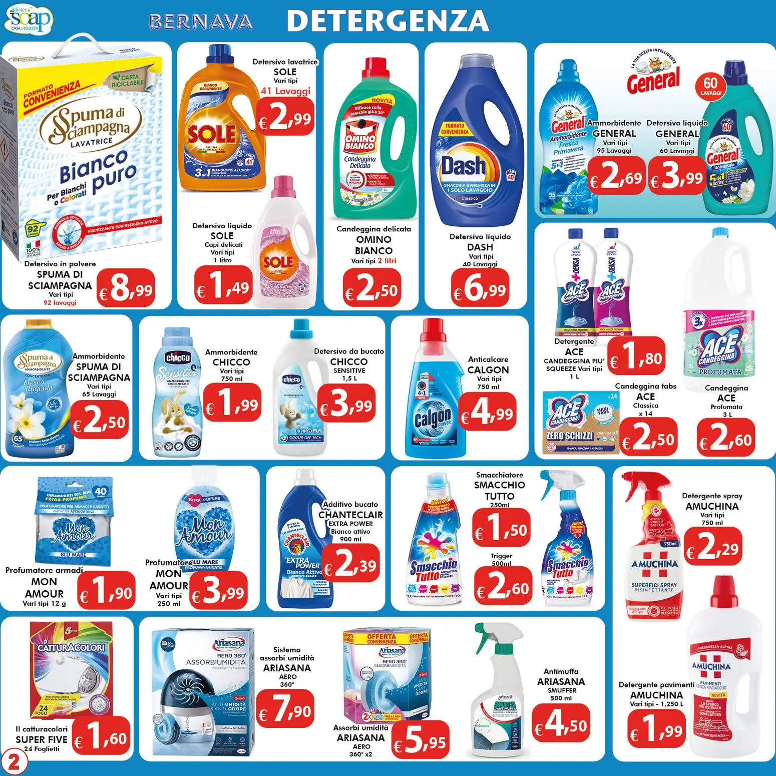Volantino Bernava del 04/09/2026 | Pagina: 2 | Prodotti: Ammorbidente, Detergente, Lavatrice, Asciugatrice
