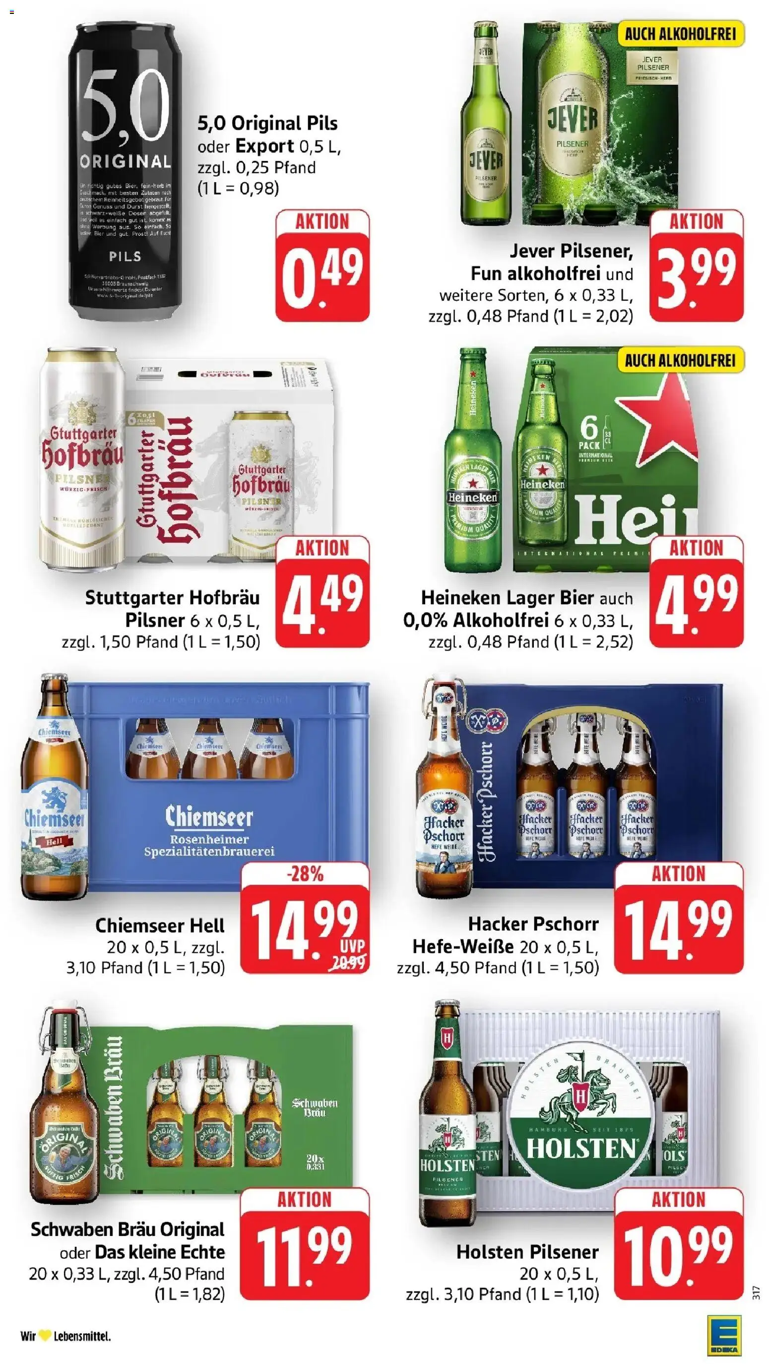 Edeka Prospekt Calw – gültig ab 13.07.2026 | Seite: 33 | Produkte: Bier, Holsten, Heineken, Jever