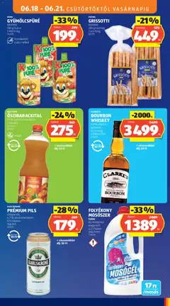Aldi akciós újság - amely érvényes a következő dátumtól: 18.06.2026 | Oldal: 17 | Termékek: Bourbon, Mosógél, Mosószer, Cukor