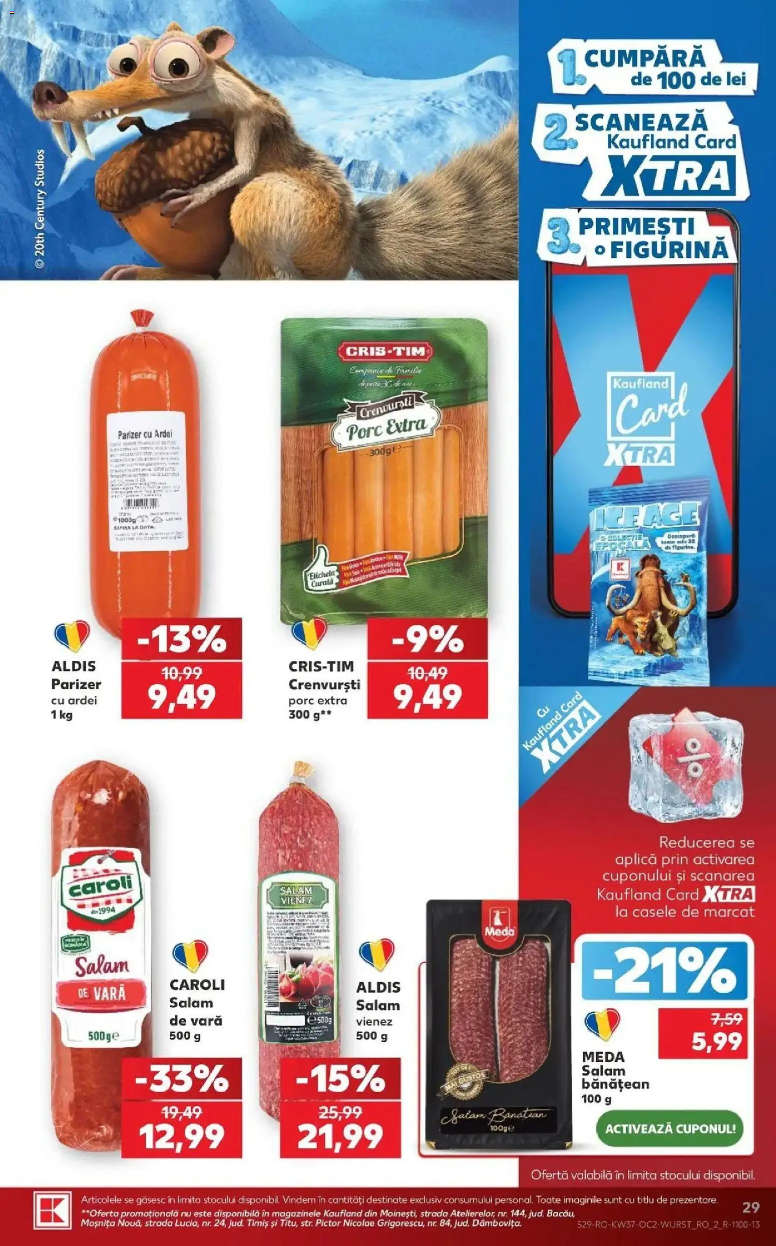 Kaufland Focșani 09.09.2026 - Revista si Oferta | Pagină: 29 | Produse: Aplică, Crenvurști, Salam, Parizer