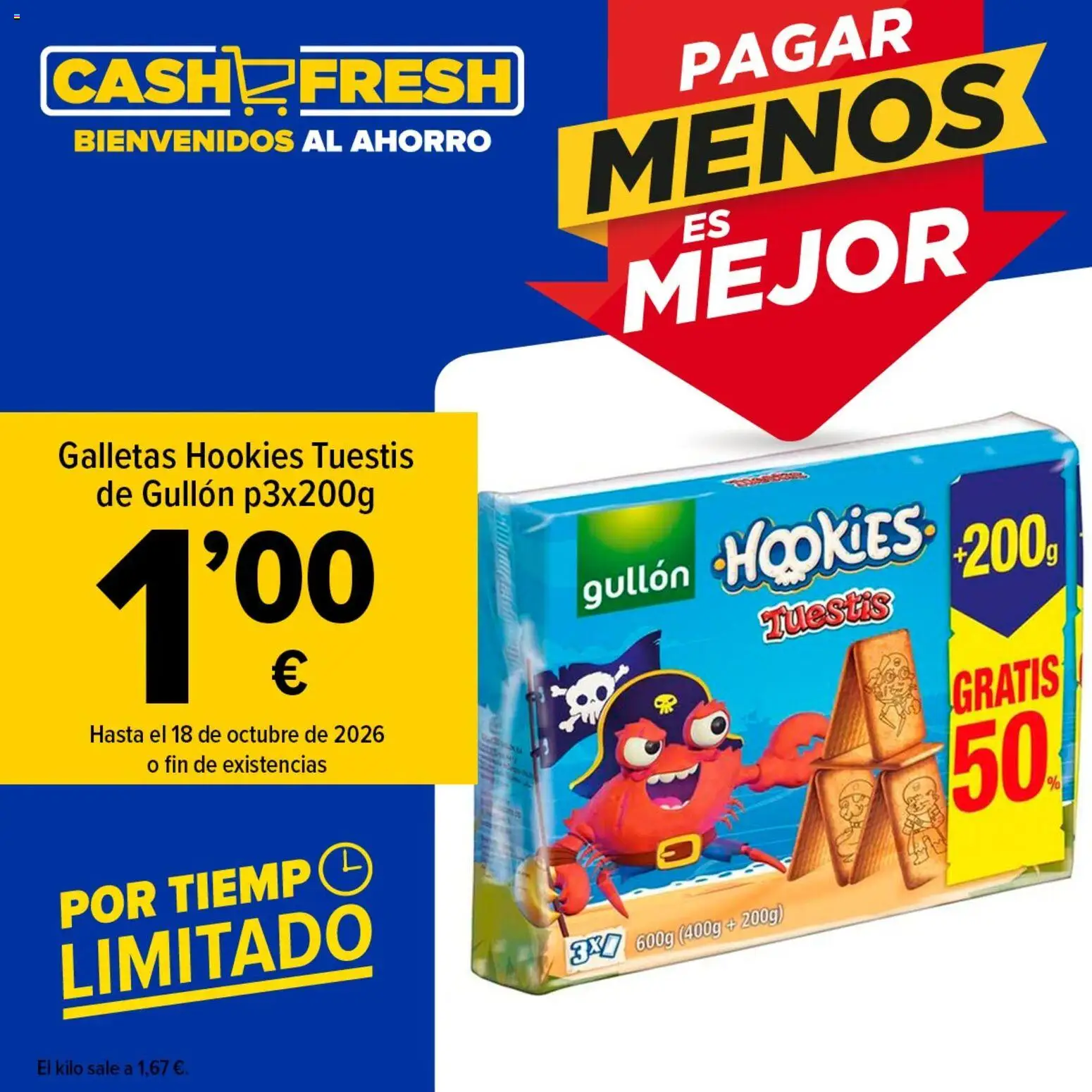 Cash Fresh Galletas Hookies Tuestis de Gullón │ válido desde el 12/10/2026 | Página: 1