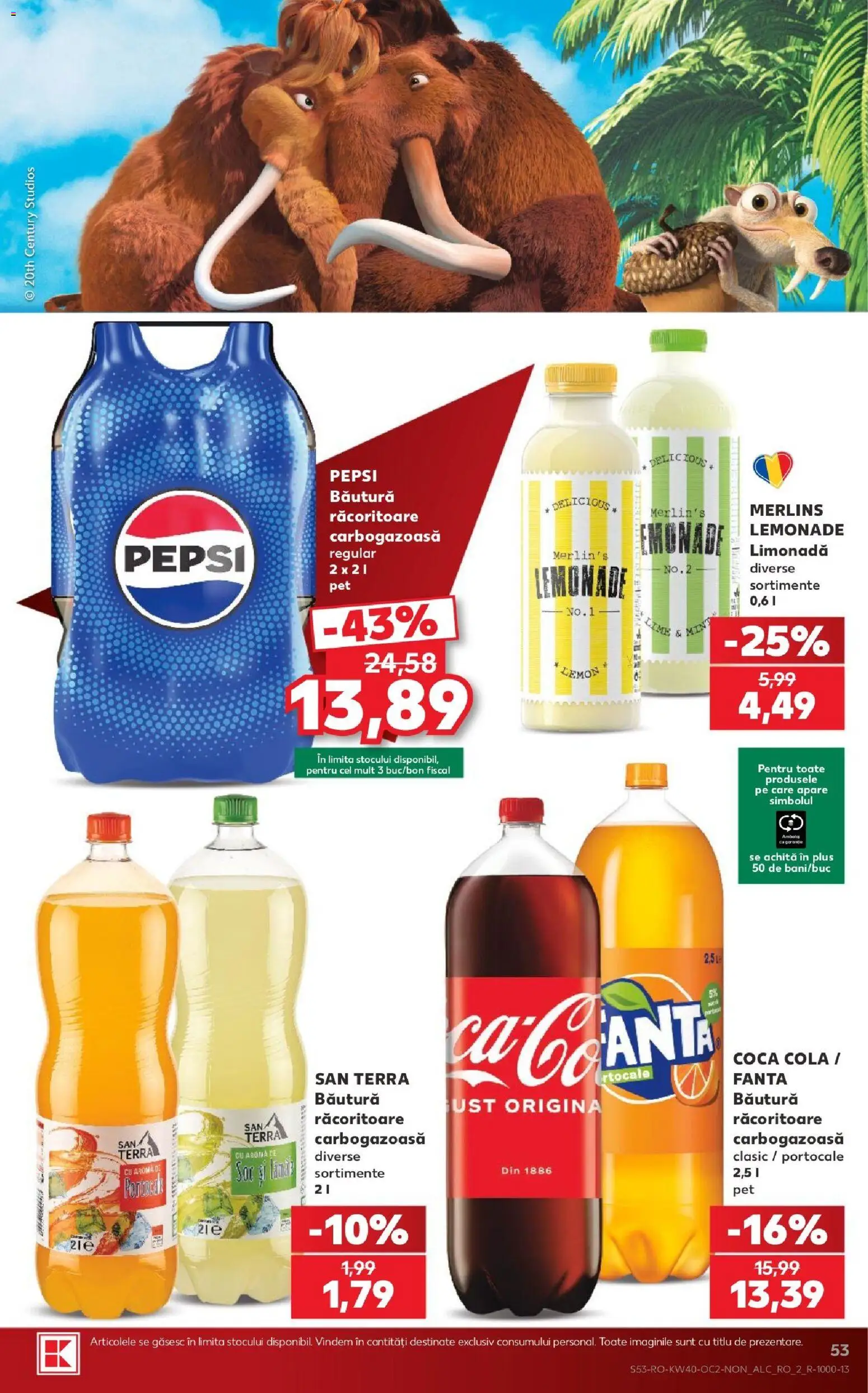 Noul catalog Kaufland – valabil de la 30.09.2026 | Pagină: 53 | Produse: Lime, Cola, Coca cola, Portocale