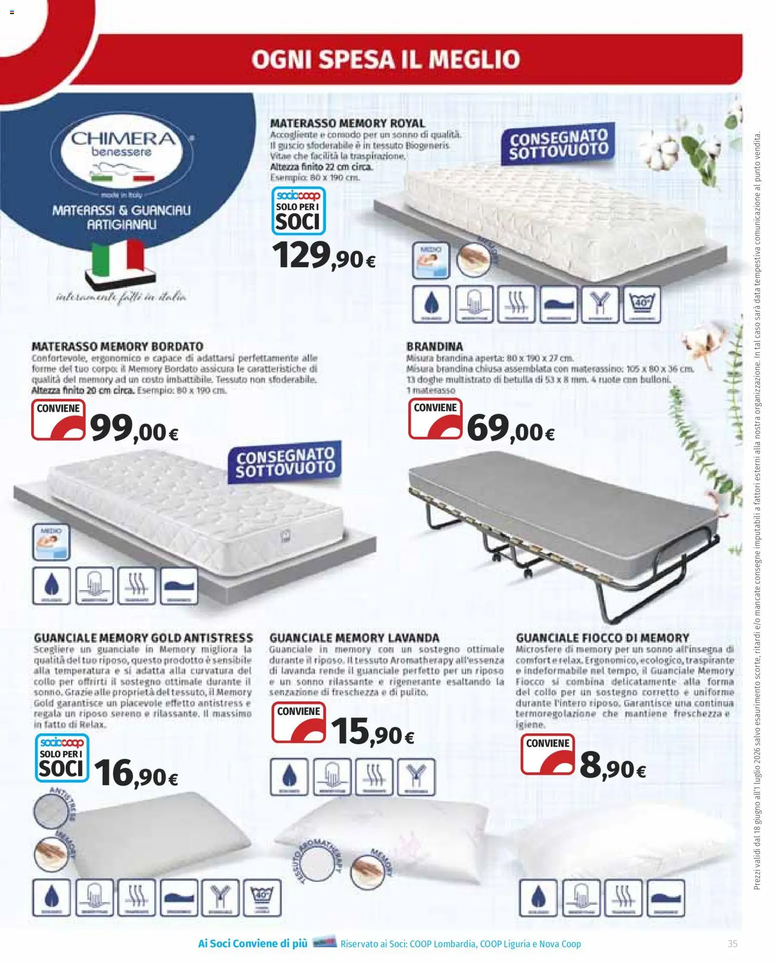 Volantino Ipercoop del 18.06.2026 | Pagina: 35 | Prodotti: Data, Lavanda, Materasso, Guanciale