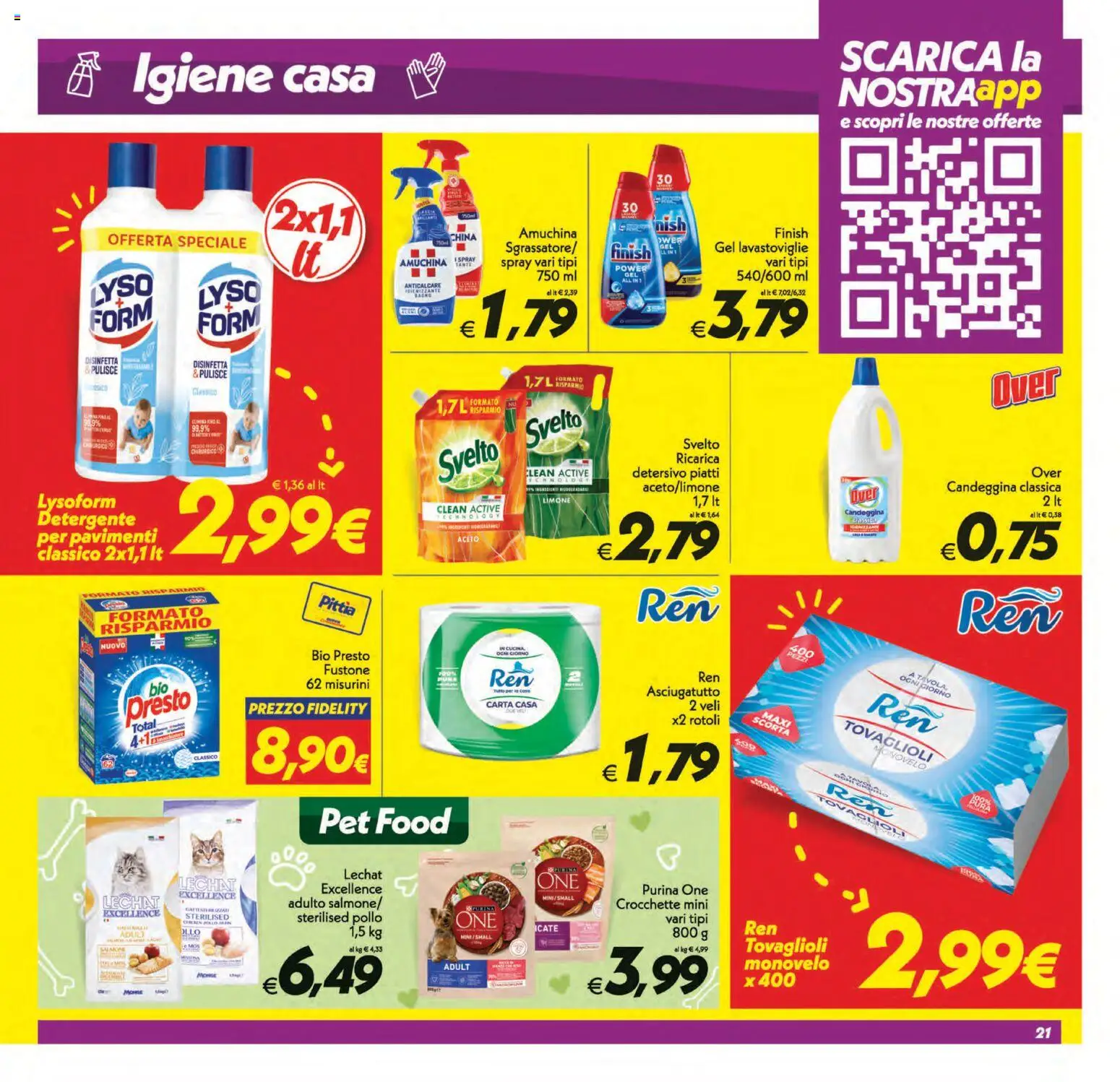 Volantino SuperConveniente del 11/09/2026 | Pagina: 21 | Prodotti: Piatti, Anticalcare, Limone, Crocchette