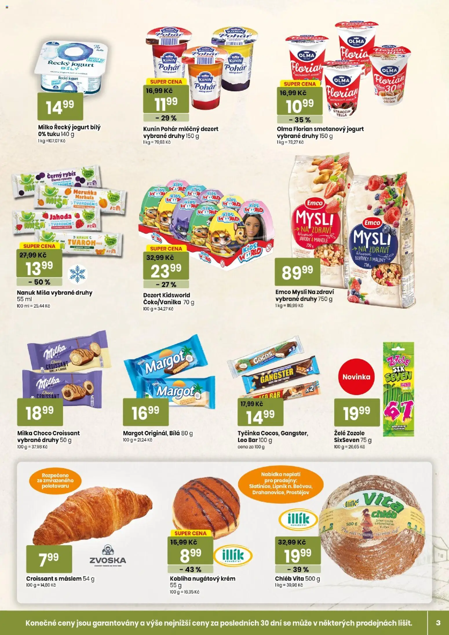 TEMPO leták - market od 23.09.2026 | Strana: 3 | Produkty: Smetanový jogurt, Maliny, Mandle, Dezert