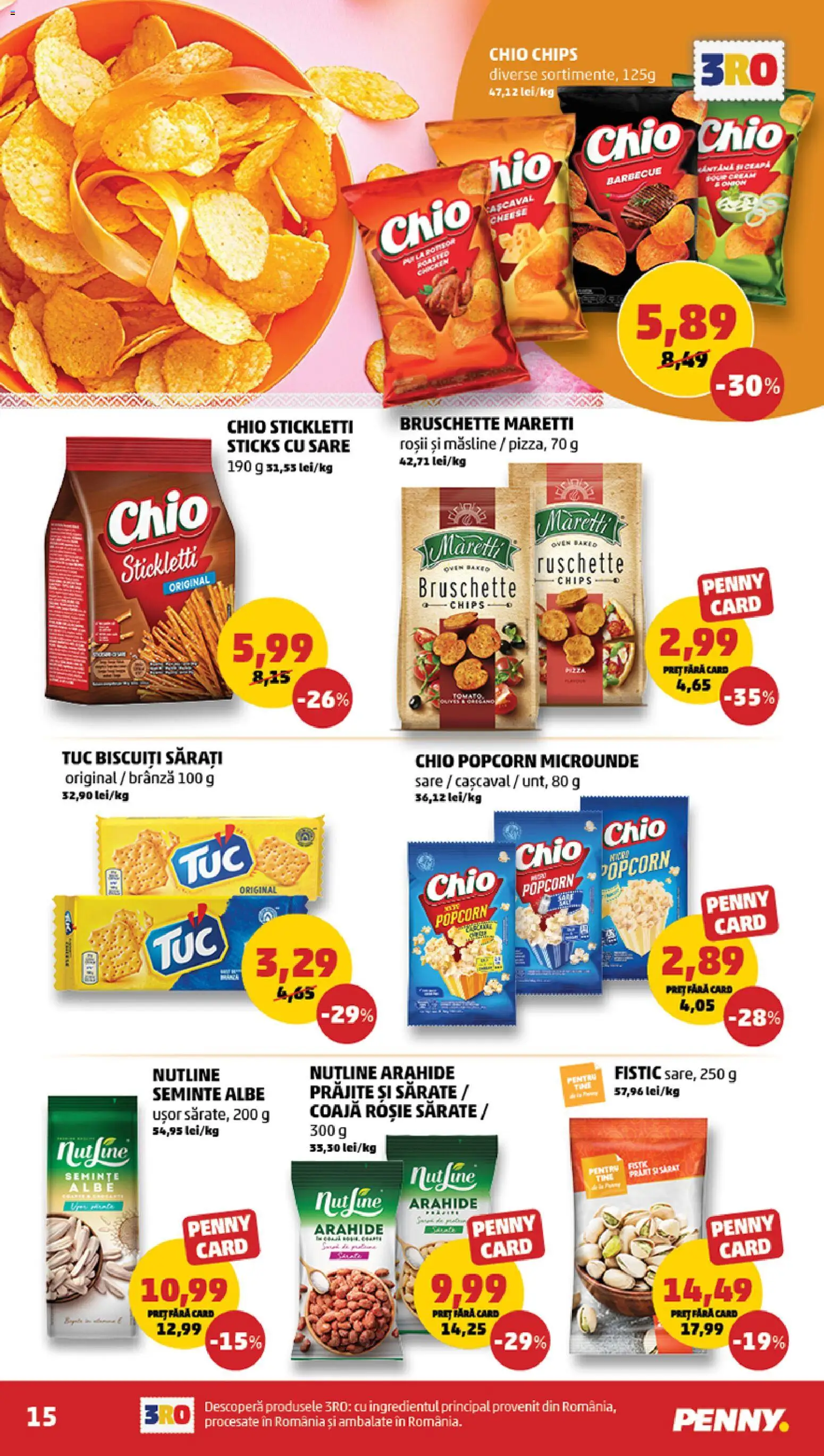 Noul catalog PENNY – valabil de la 08.04.2026 | Pagină: 15 | Produse: Măsline, Semințe, Fistic, Biscuiți