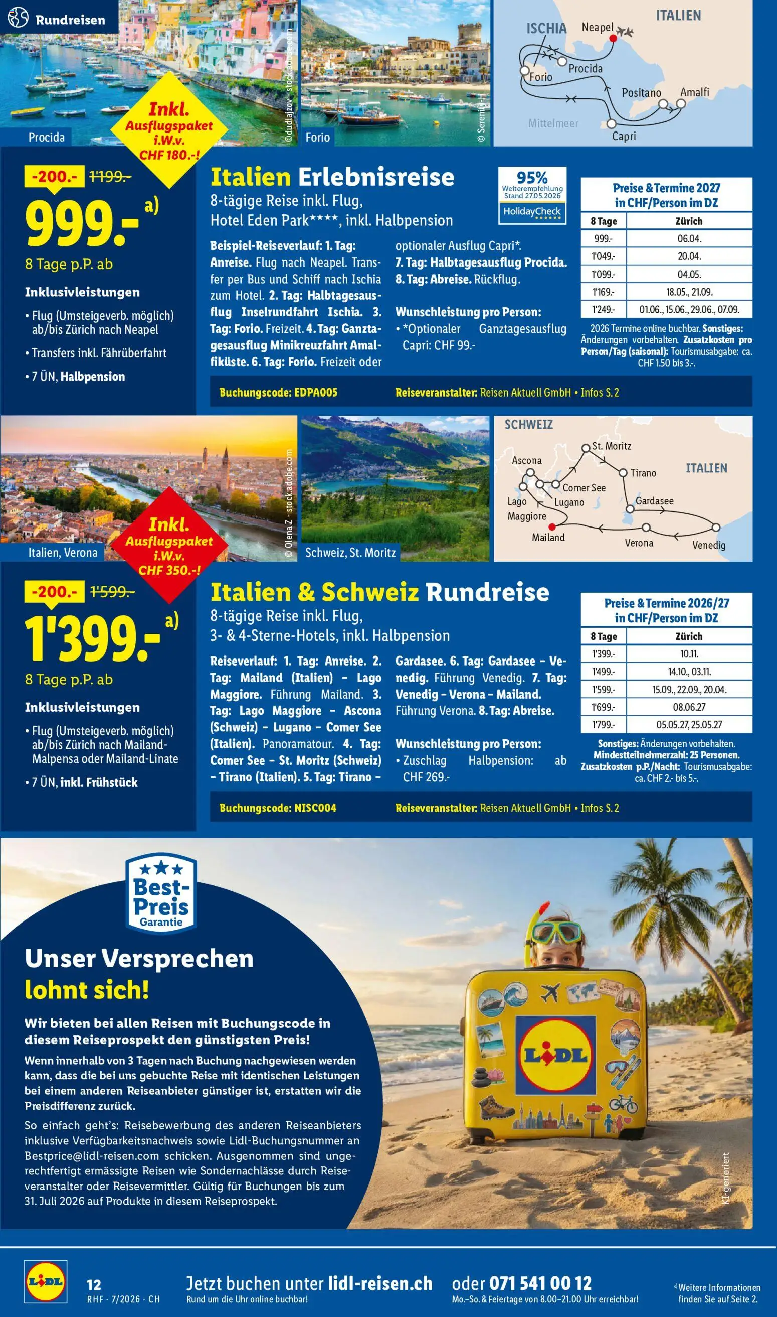 Lidl aktionen Reise-Highlights – gültig ab 01.07.2026 | Seite: 12 | Produkte: Uhr