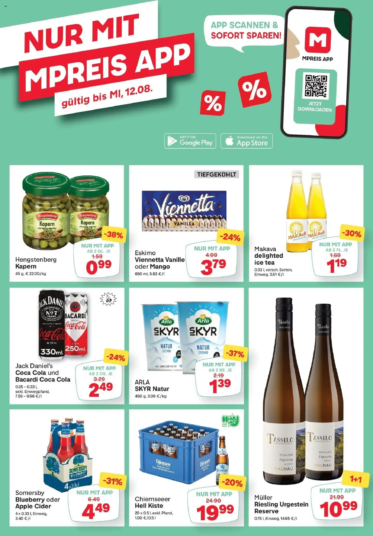 MPREIS Pfunds von 06.08.2026 - Aktuelle Angebote | Seite: 14 | Produkte: Mango, Vanille, Apple