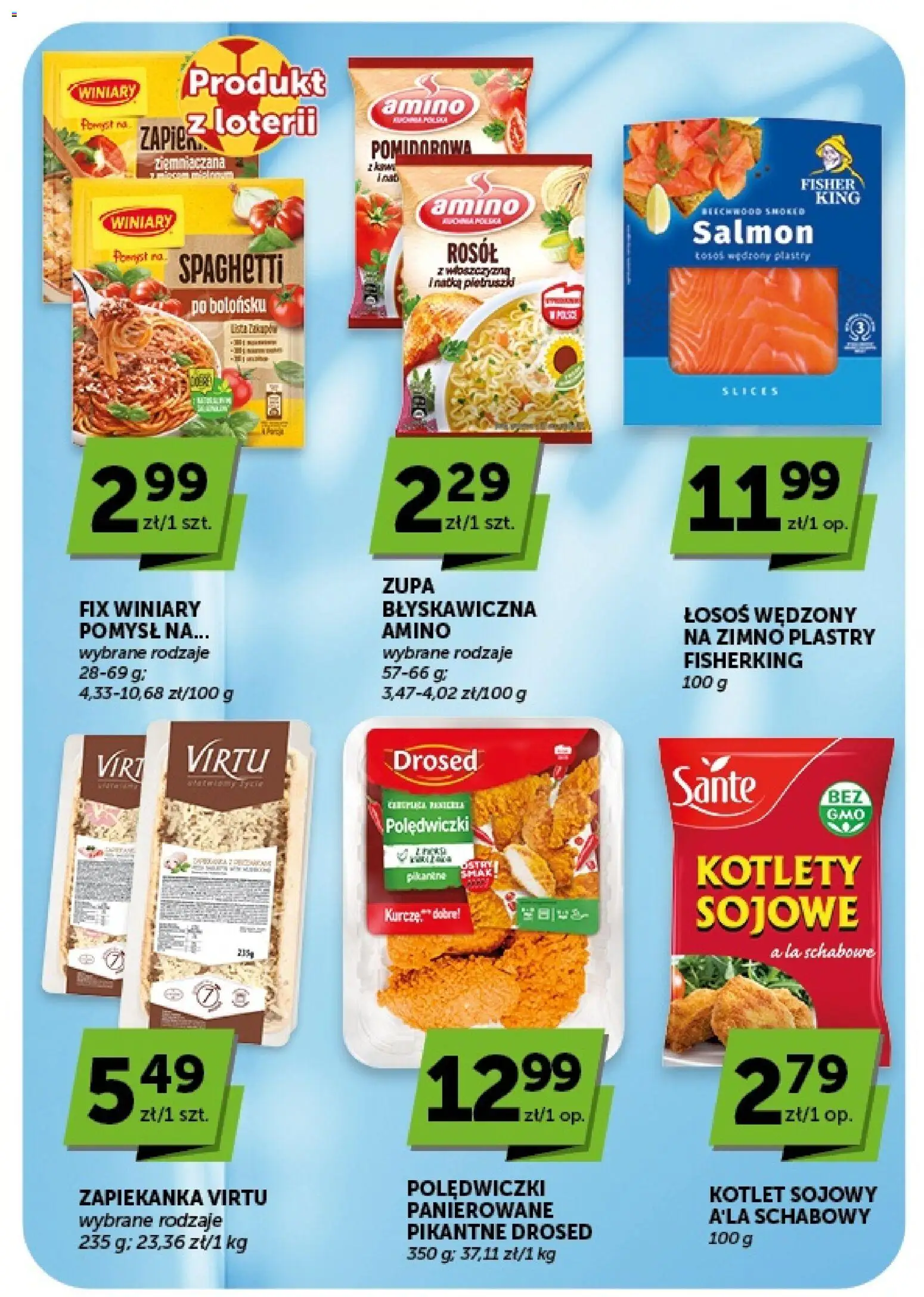Groszek gazetka od 16.07.2026 | Strona: 33 | Produkty: Łosoś wędzony, Zapiekanka, Kotlet sojowy, Łosoś