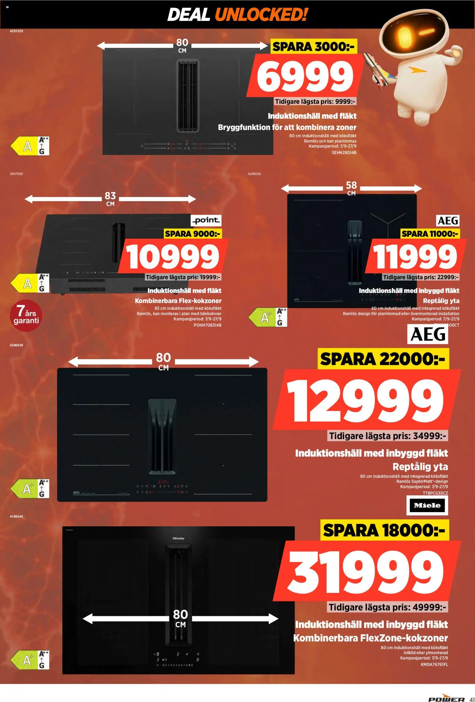 Power reklamblad aktuell från 14/09/2026 | Sida: 41 | Produkter: Köksfläkt, Fläkt, Induktionshäll