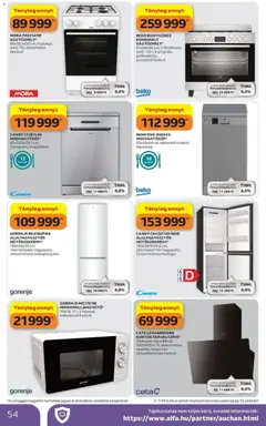 GORENJE MO17E1W MIKROHULLÁMÚ SÜTŐ*, 700 W, 17 l, 5 fokozat, kiolvasztás funkció - amely érvényes a következő dátumtól: 2026.09.03. | Oldal: 54 | Termékek: Sütő