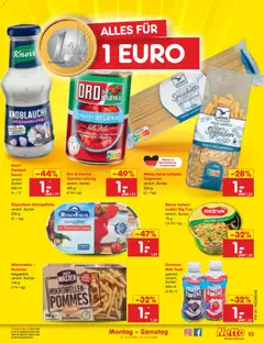 Netto Marken-Discount Prospekt ab 22.06.2026 gültig | Seite: 19 | Produkte: Pommes, Tomaten, Oro di parma, Fisch