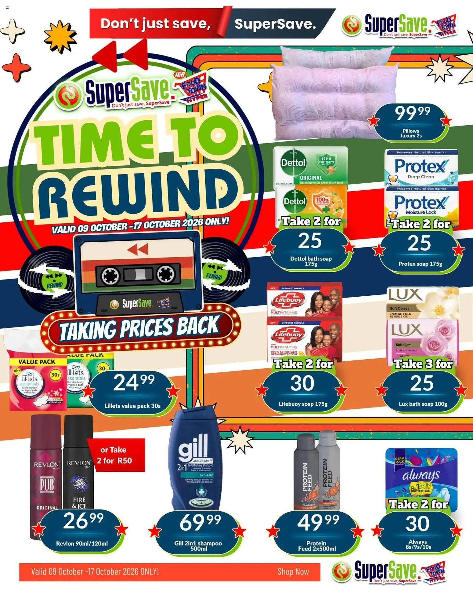 New Super Save catalogue – valid from 09/10/2026 | Page: 14 | Products: Pads, Multivitamins, Shampoo, Soap