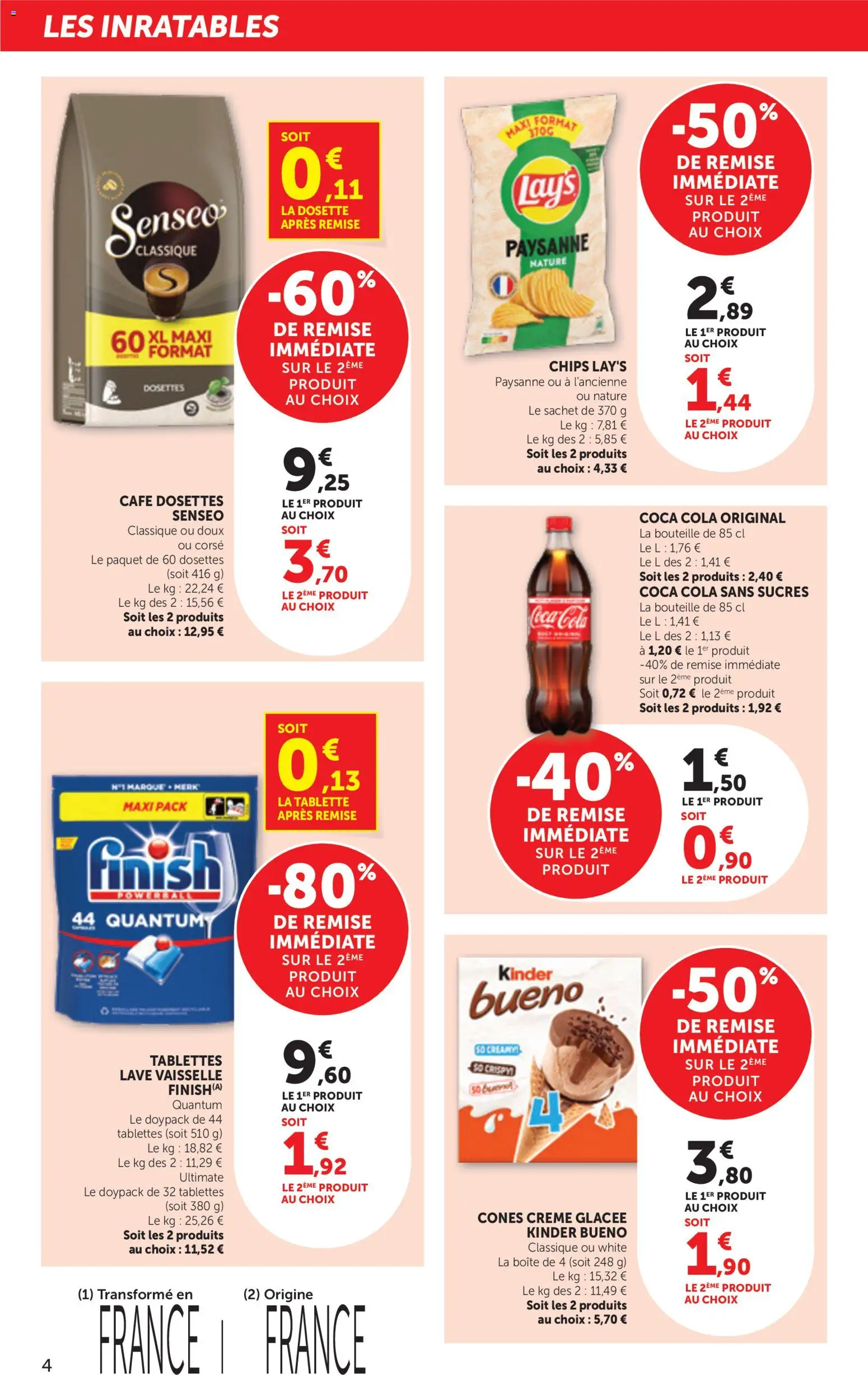 {H1} | Page: 4 | Produits: Tablette, Cônes, Café, Crème
