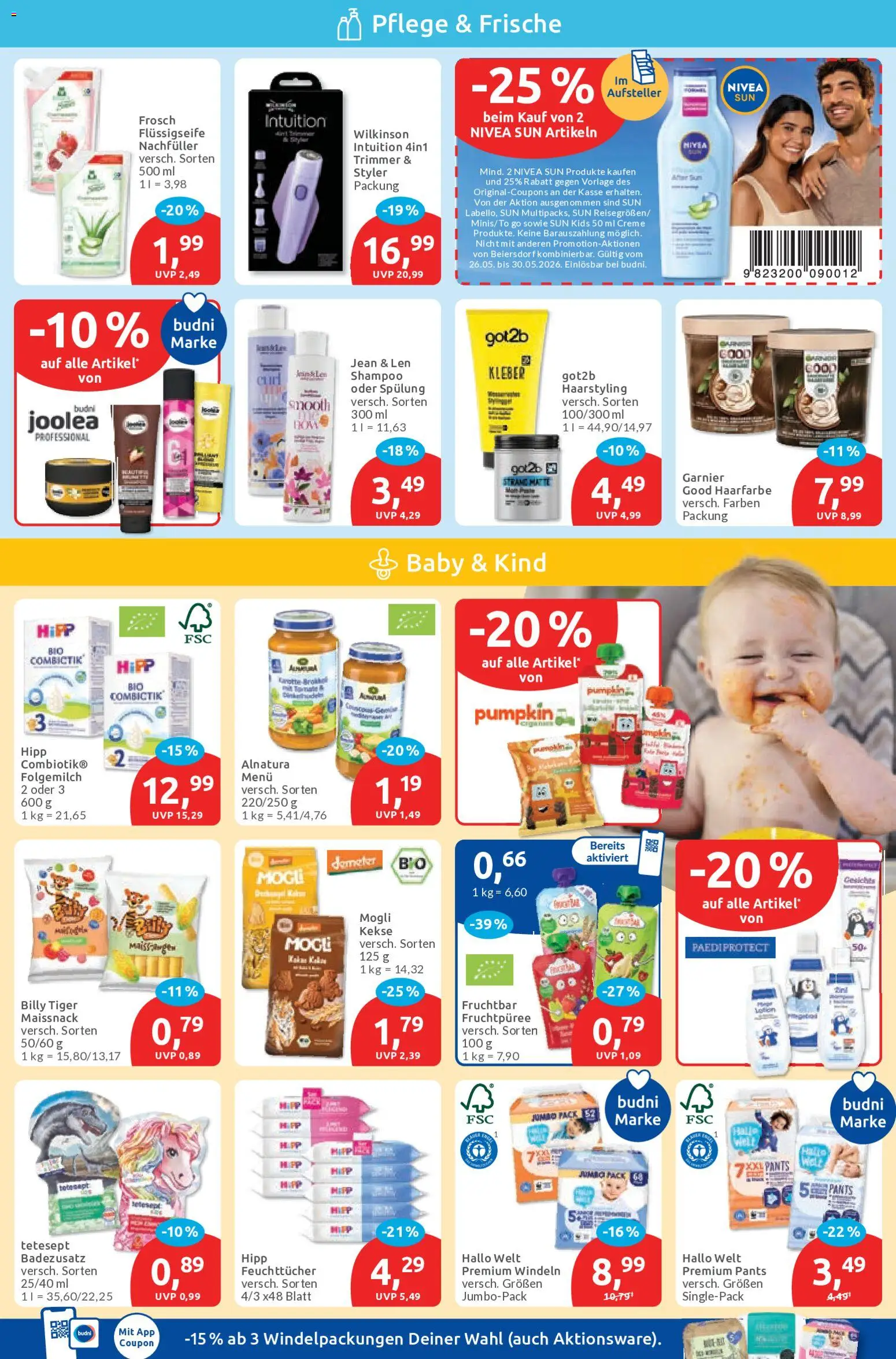 Budni Prospekt 	 – gültig ab 26.05.2026 | Seite: 3 | Produkte: Spülung, Haarfarbe, Creme, Kekse